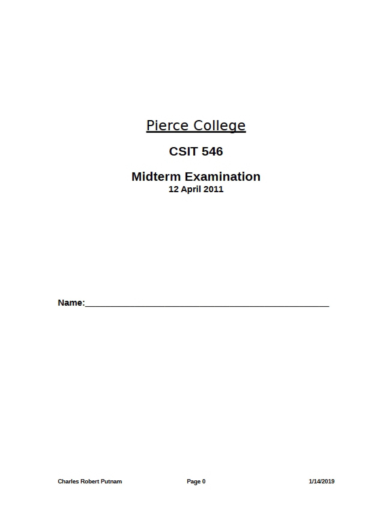 Midterm Assessment