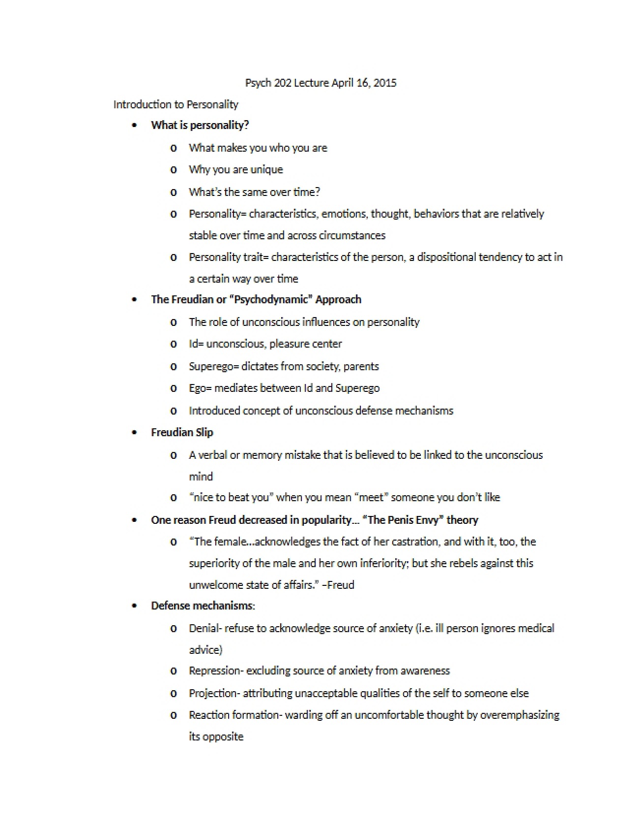 Lecture Psych 202 (April 16)