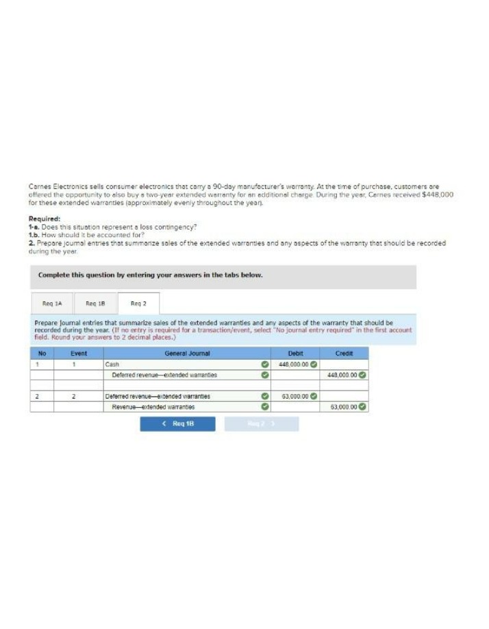 Accounting for Loss Contingencies and Extended Warranties
