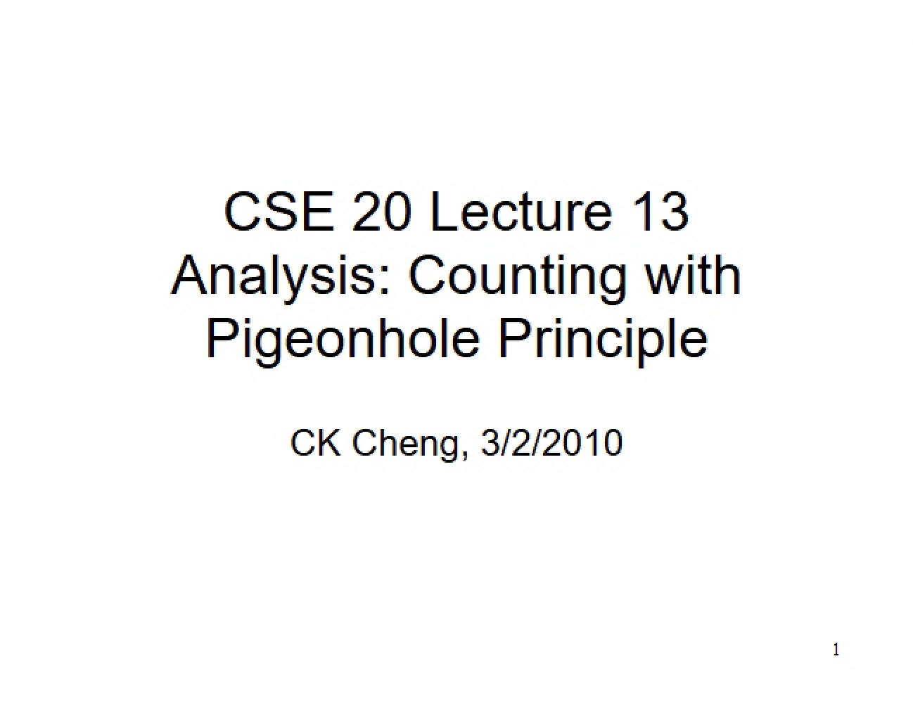 Pigeonhole Principle in Counting
