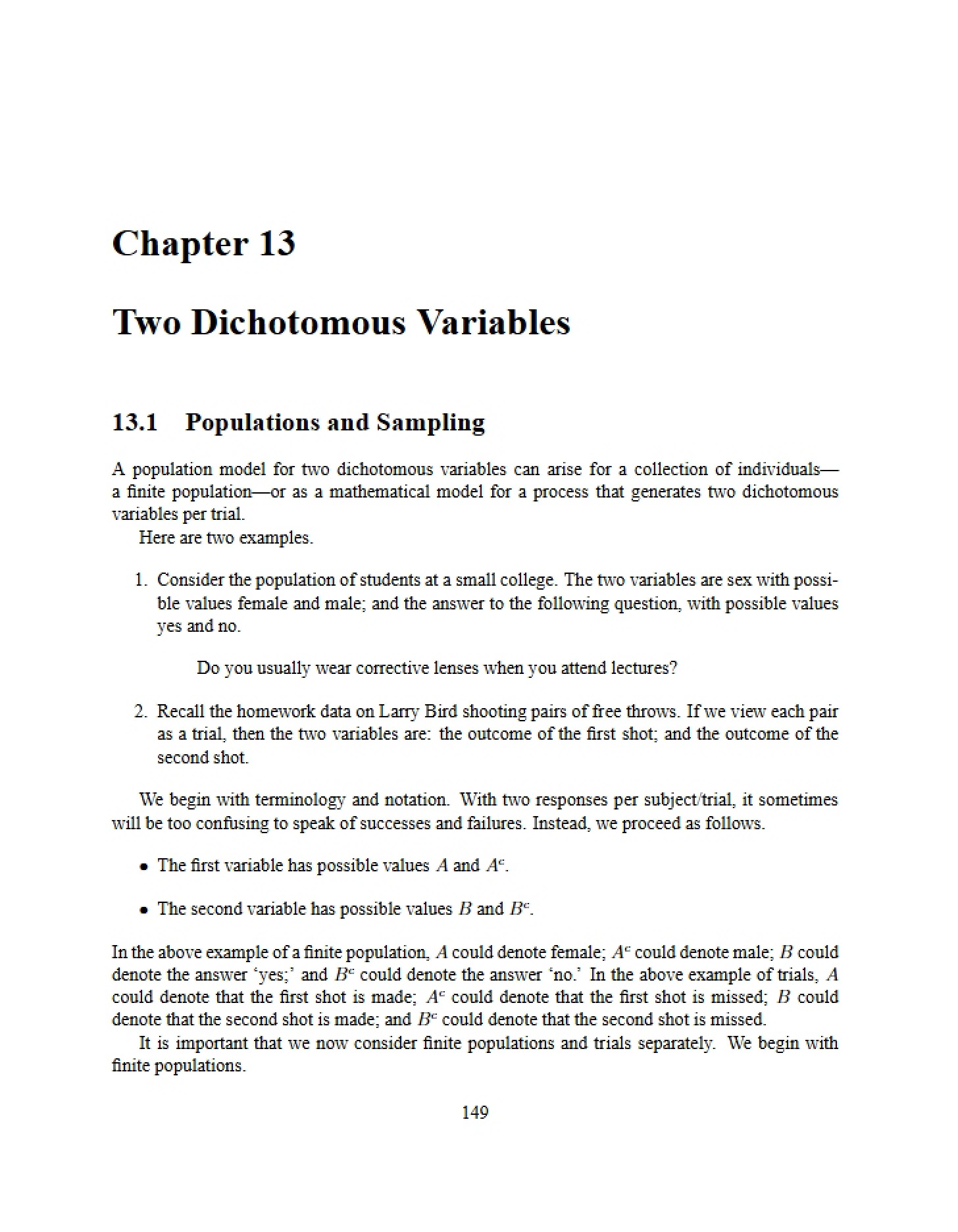 Chapter Thirteen Overview