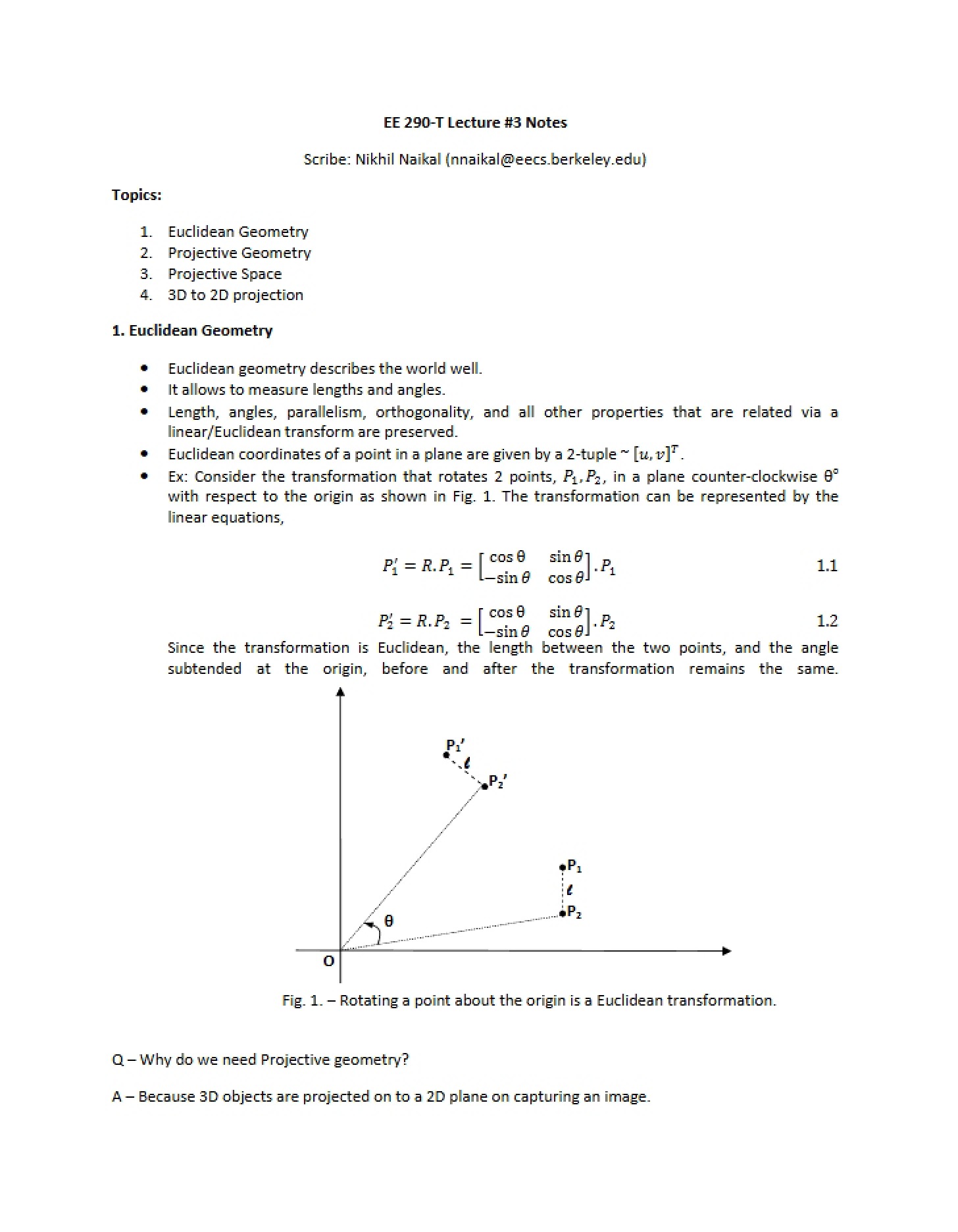 Class Session - 3 Pages