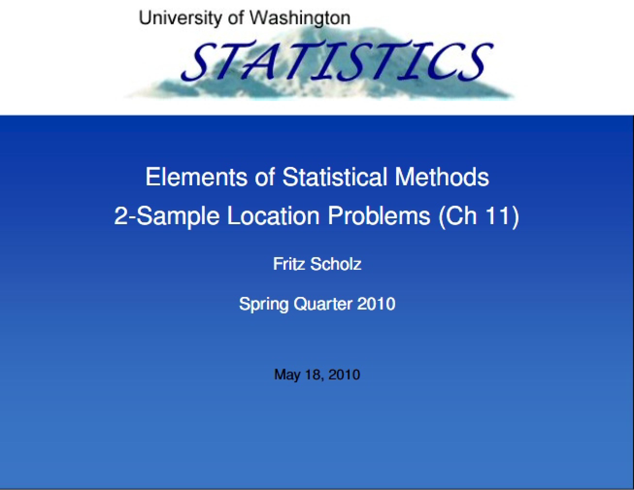 Statistical Methods Elements