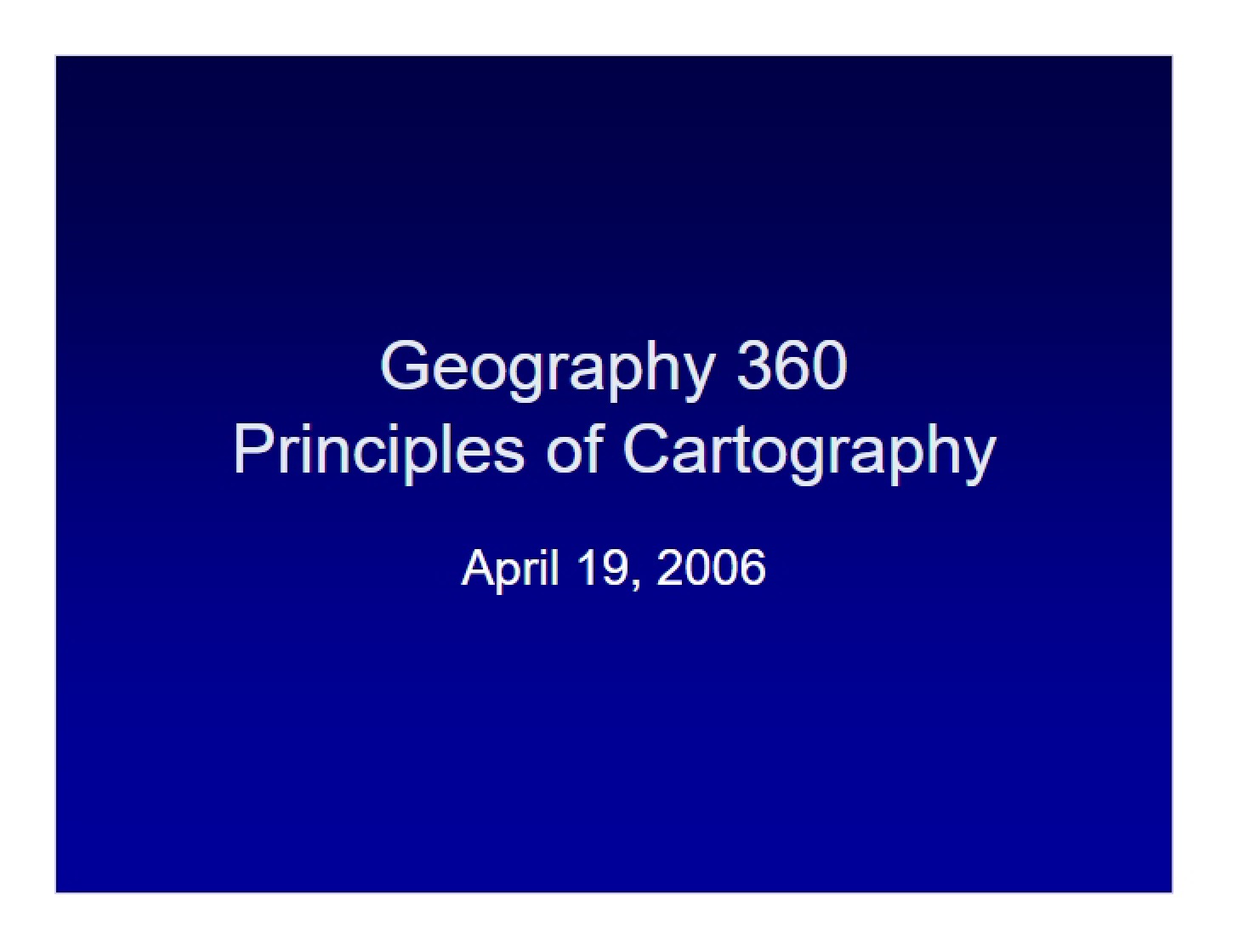 Course Notes