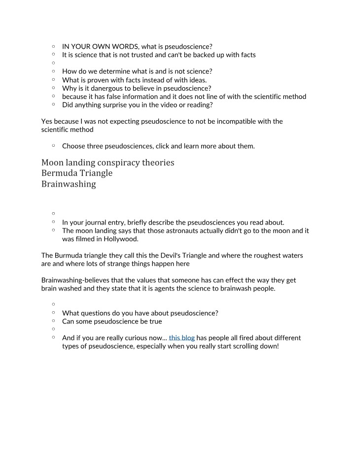 NUR499 - Science Notes