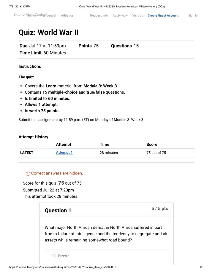 World War II Quiz