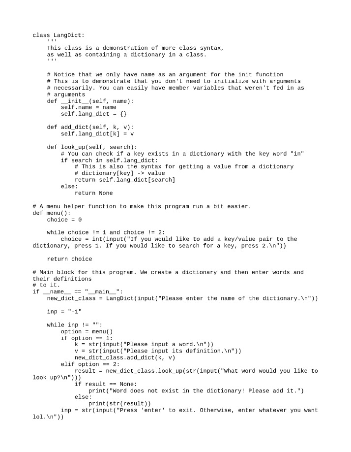 Code Example Five