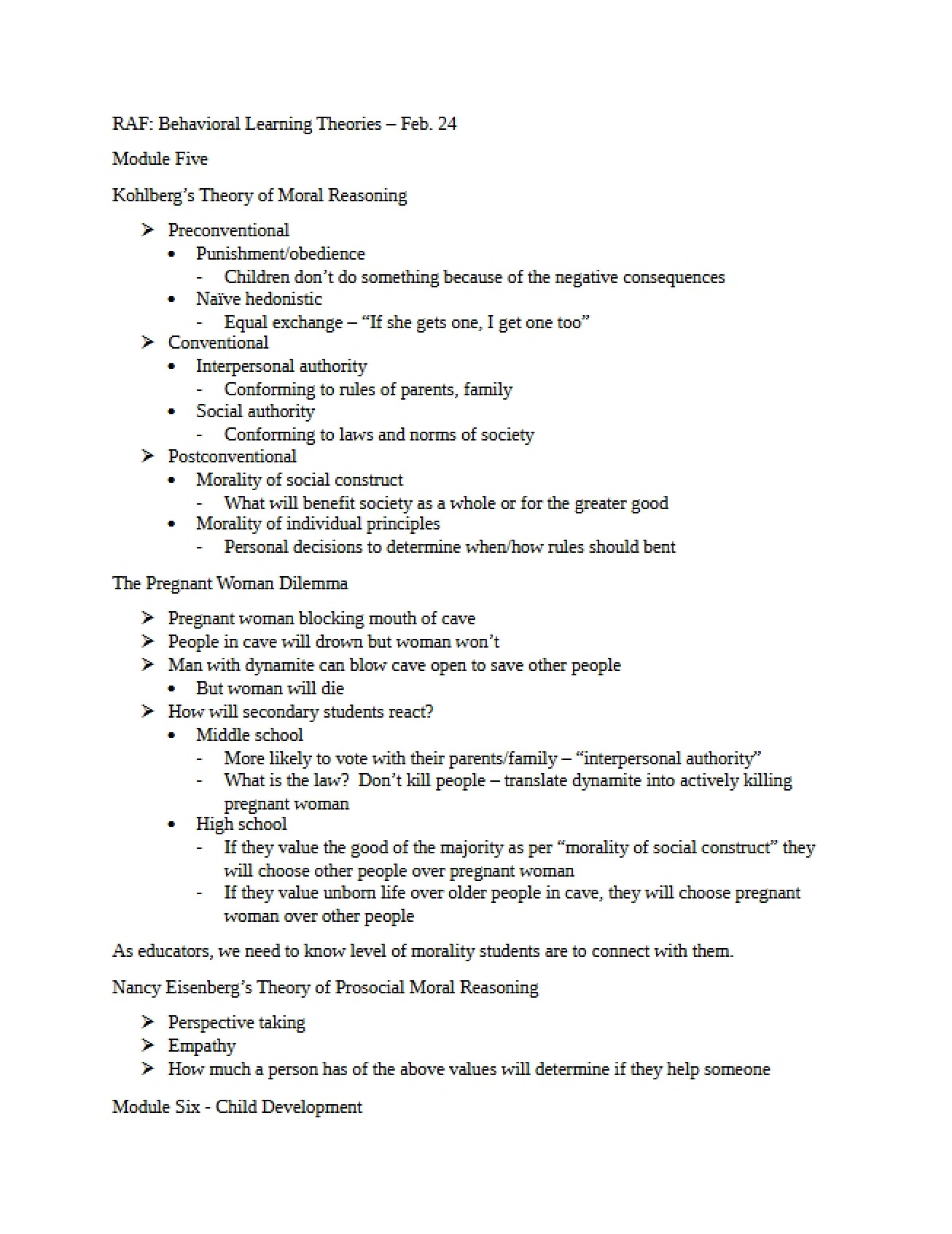 Part Five Notes