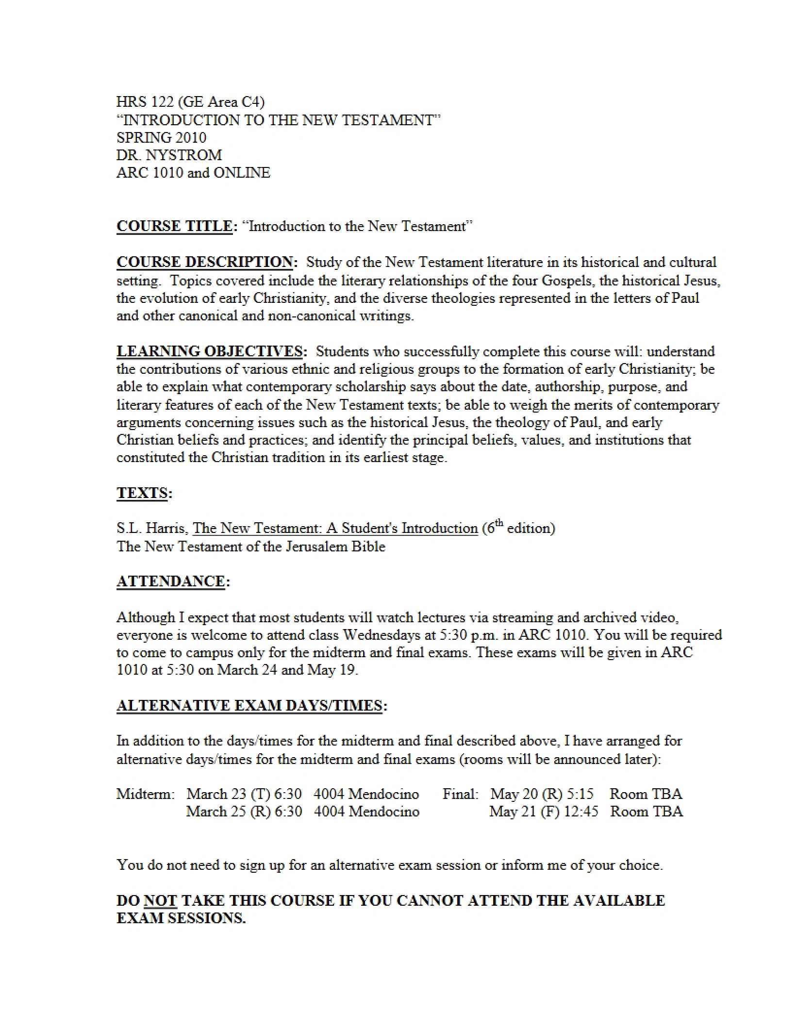 New Testament Introduction