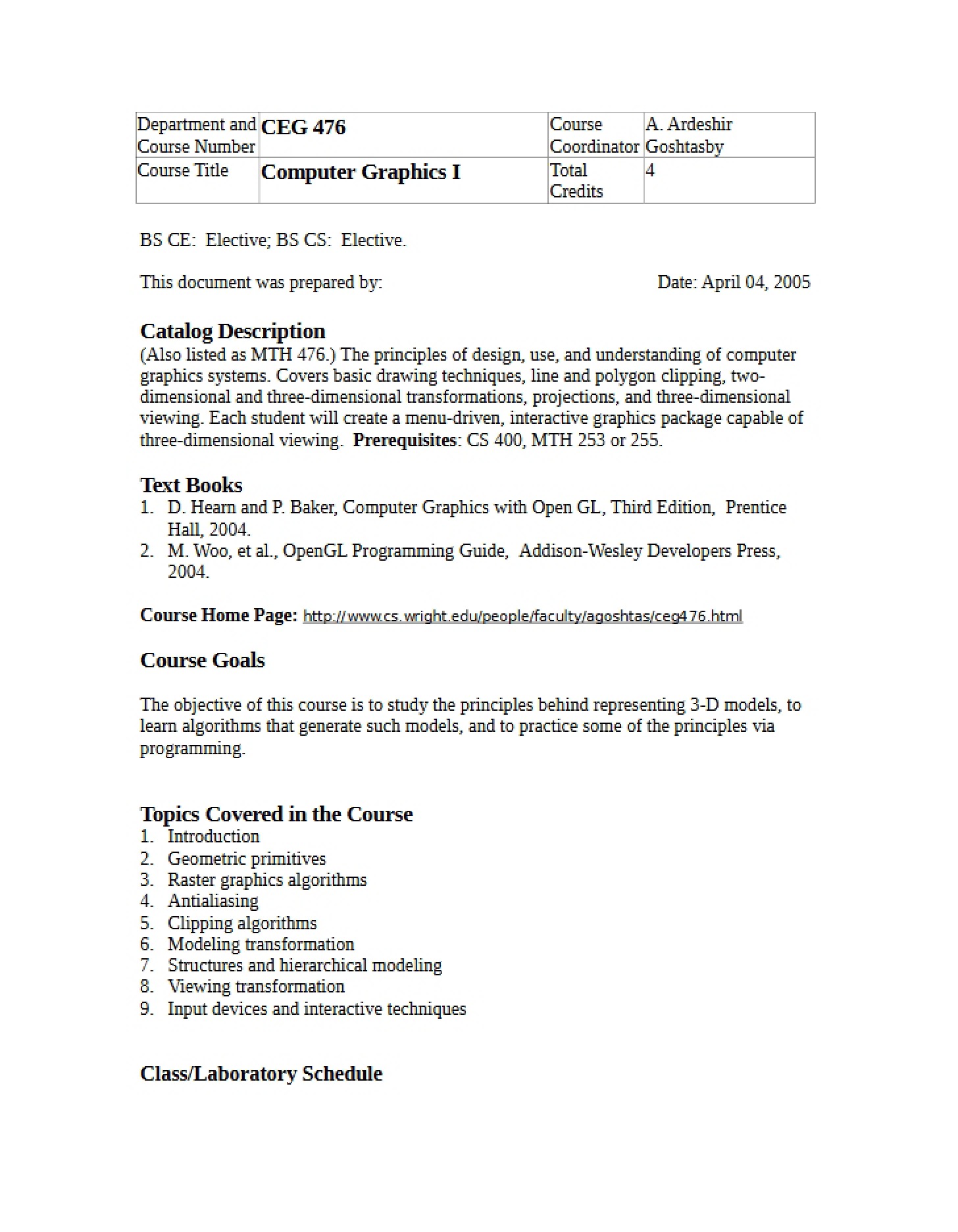 Class Policies