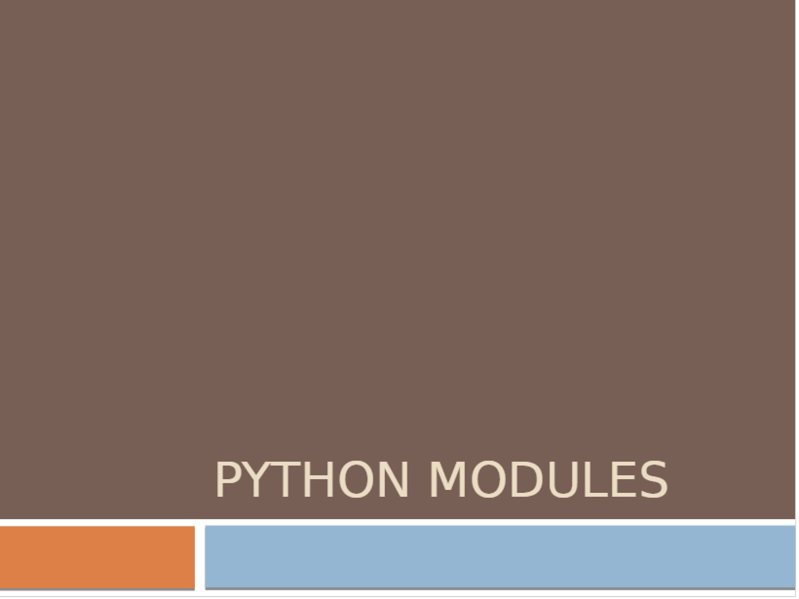 Modules in Python