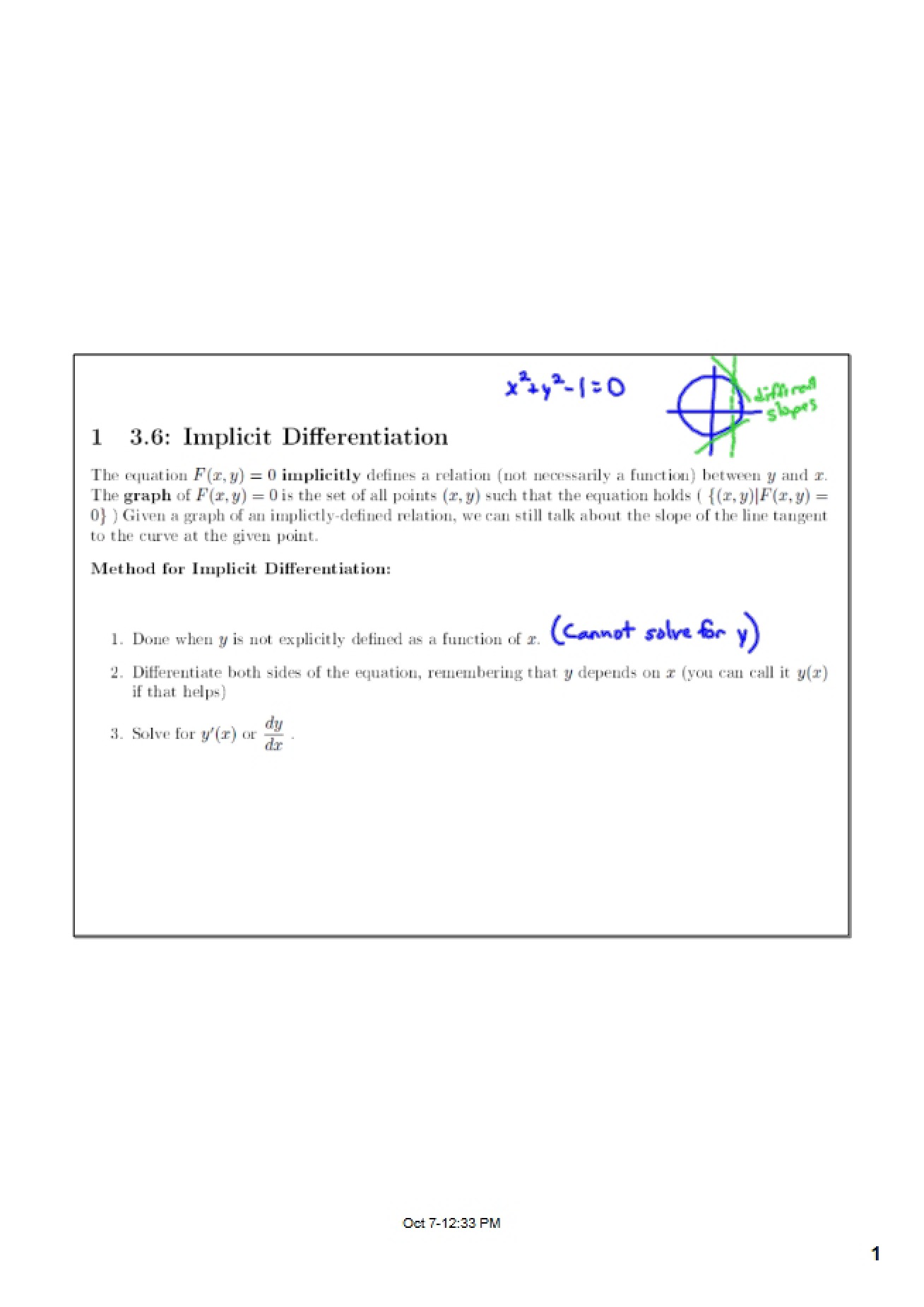 Notes for Section 3.6
