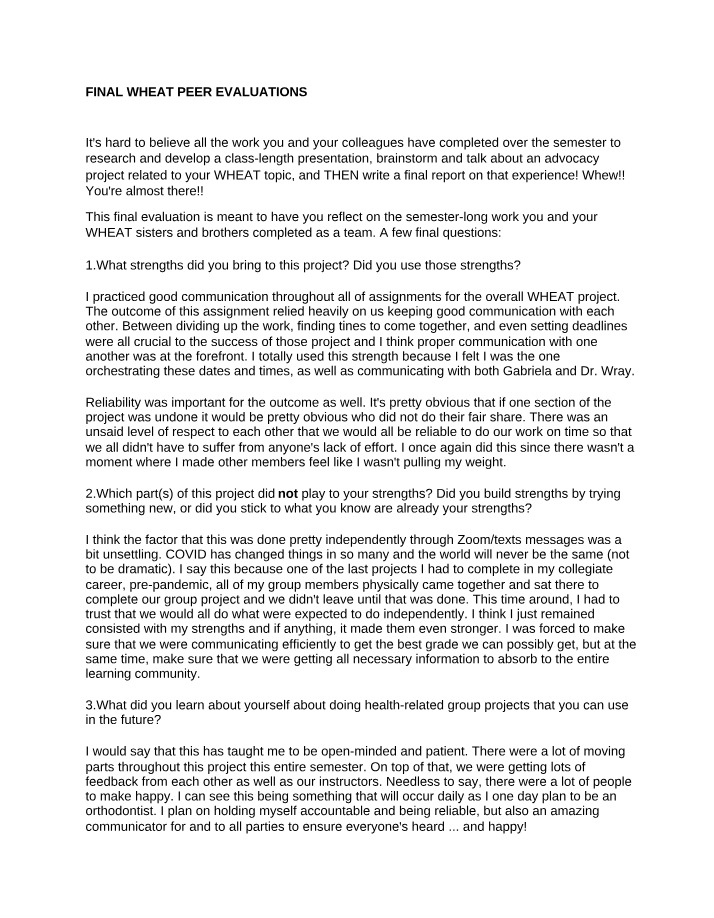 Wheat Peer Evaluations - Final (HF)