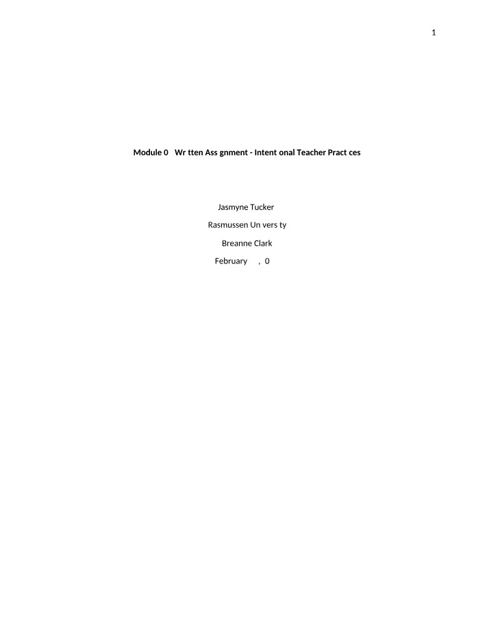 Written Assignment - Module 04