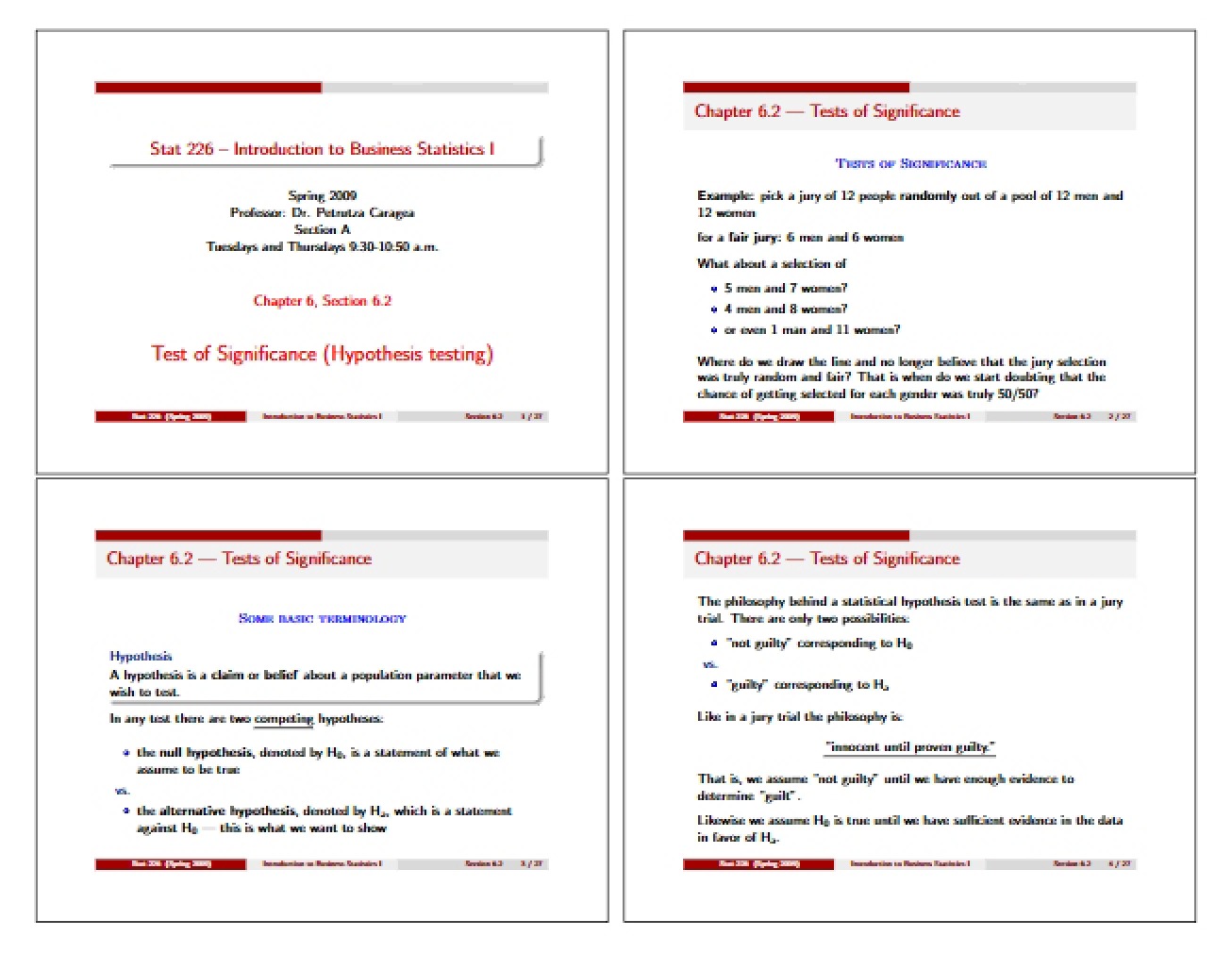 Presentation on Topics in Business Statistics