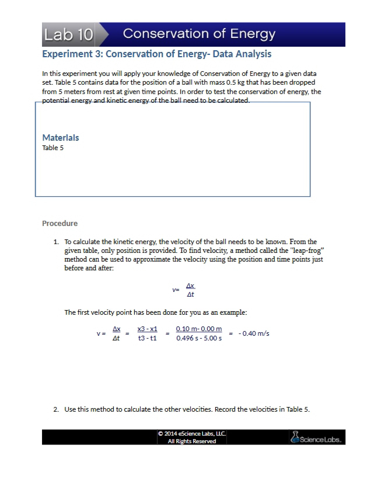 Data Analysis for Energy Conservation Experiment 3