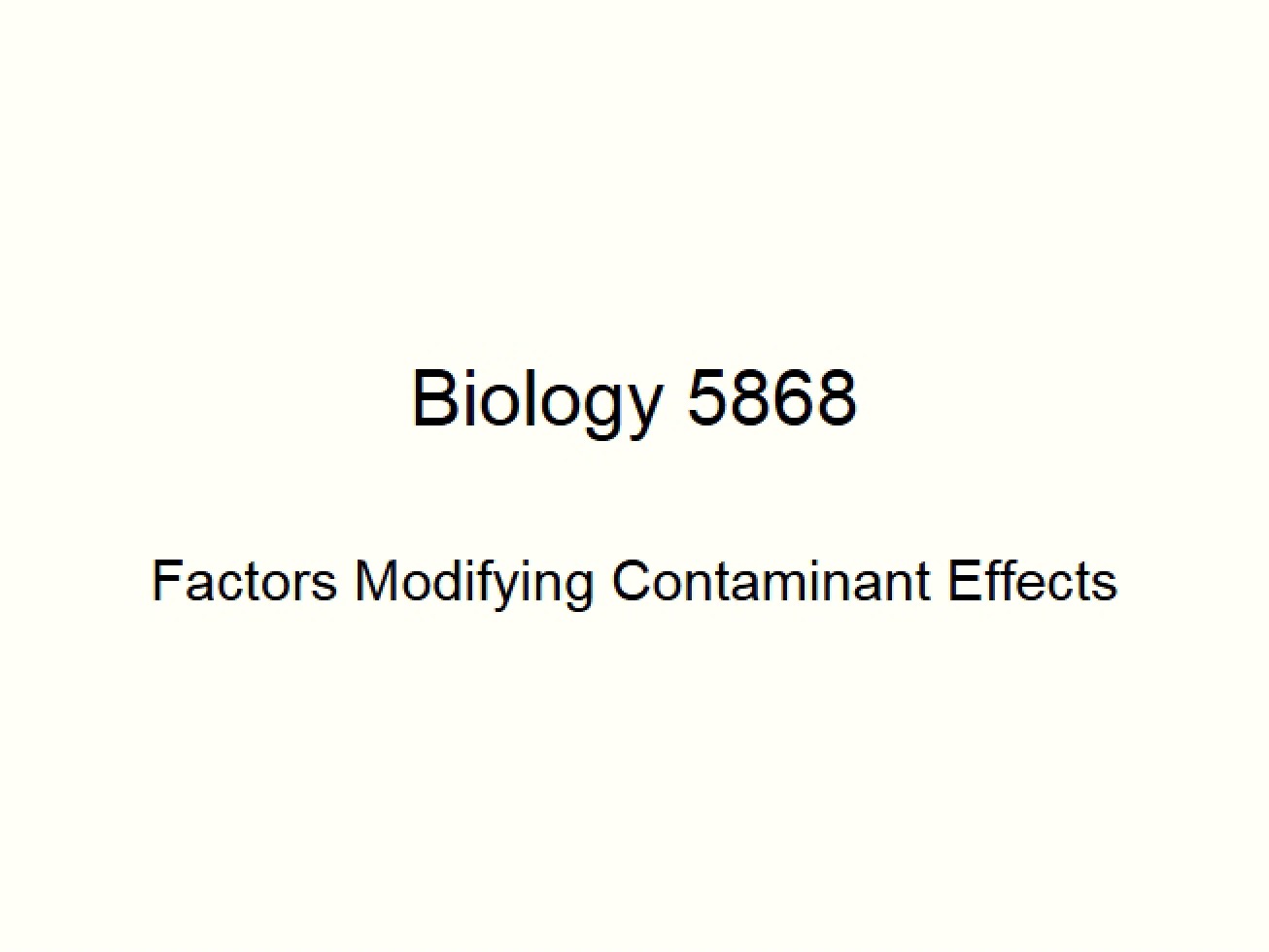 Factors of Modification