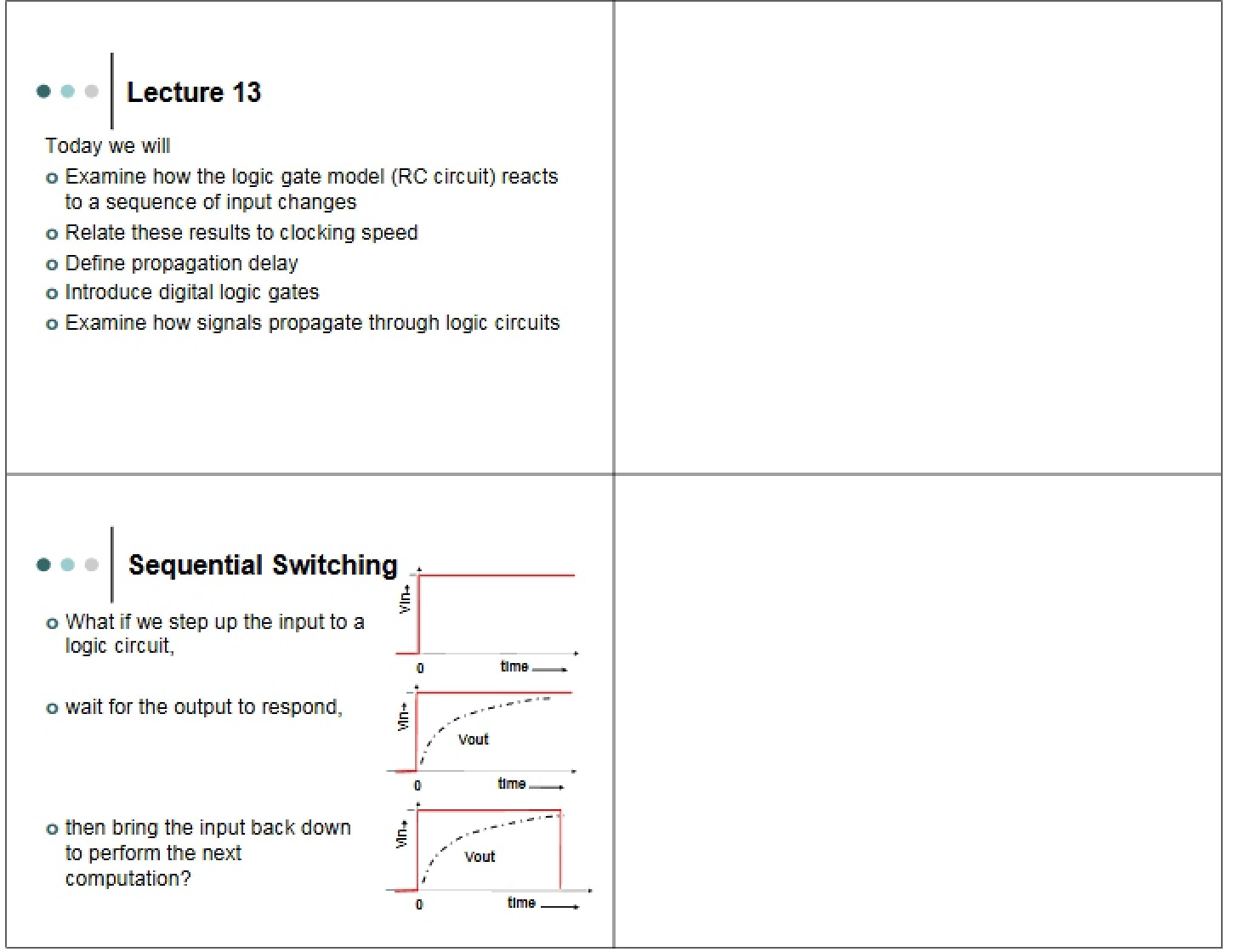 Lecture Thirteen