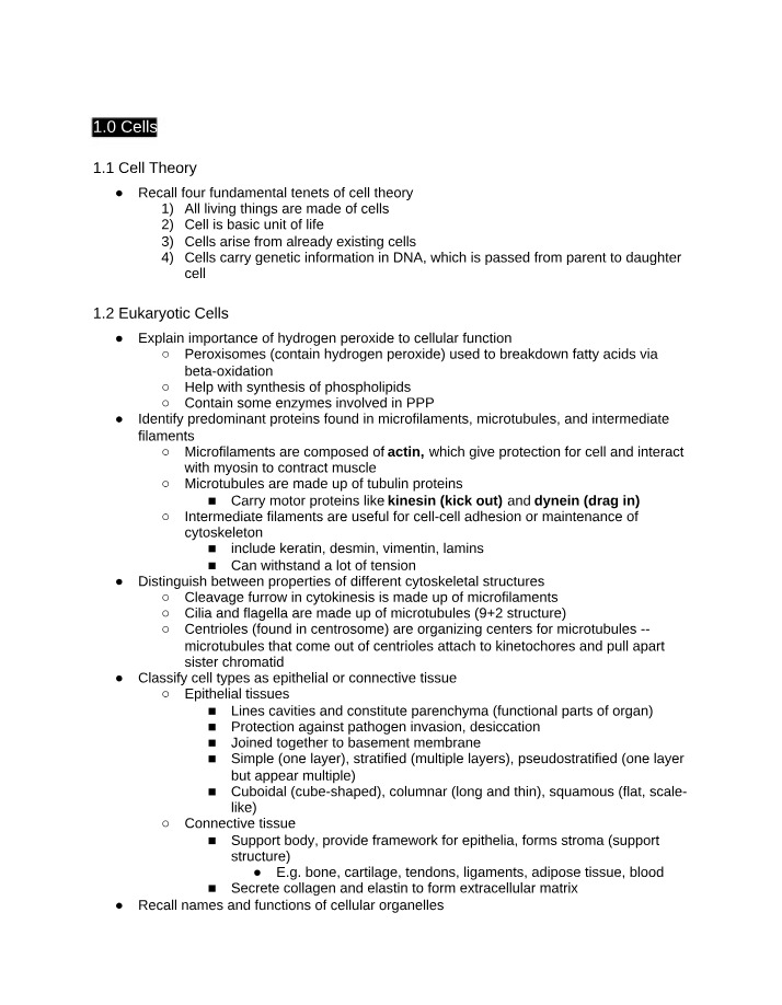 Cell Theory and Eukaryotic vs Prokaryotic Cells