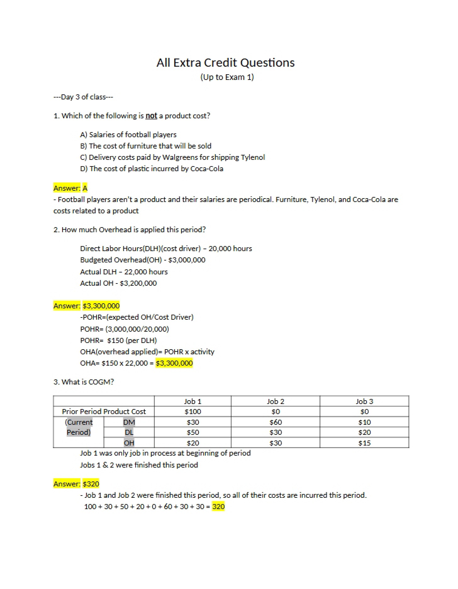 Subject Mastery Packet