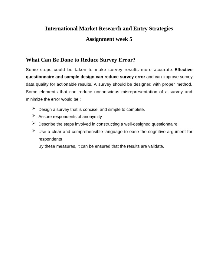 Strategies to Reduce Survey Error for Accurate Data