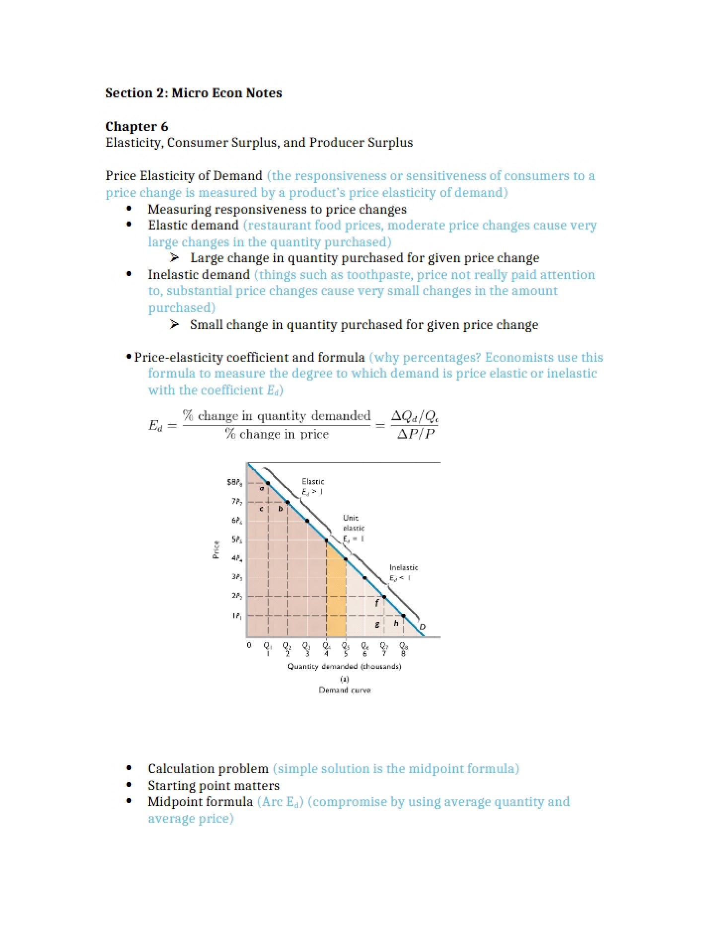 Microeconomics Notes Section Two