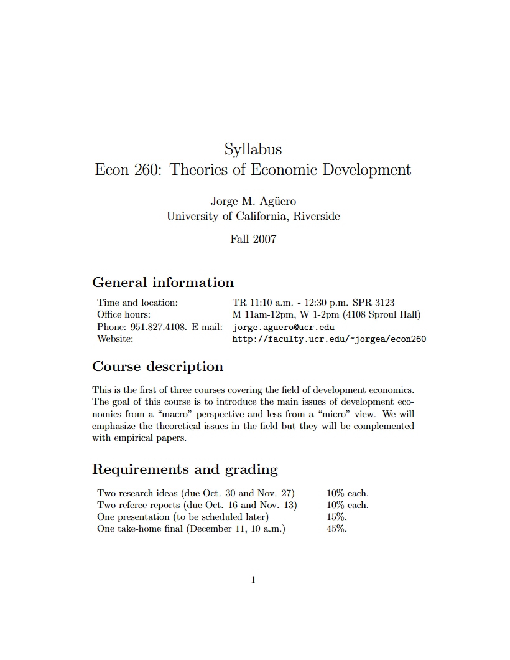 Economic Development Theories