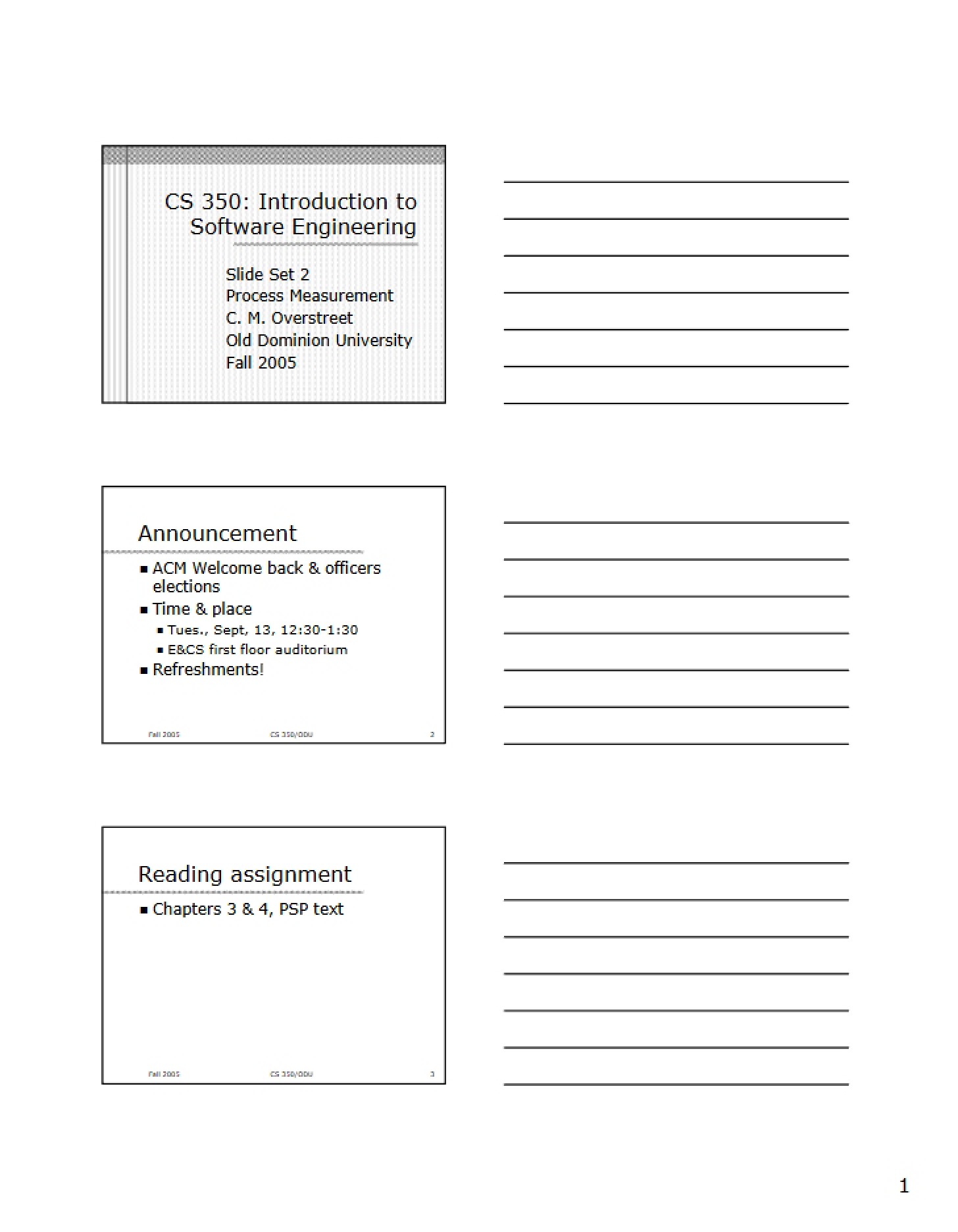 Lecture Notes - CS 350