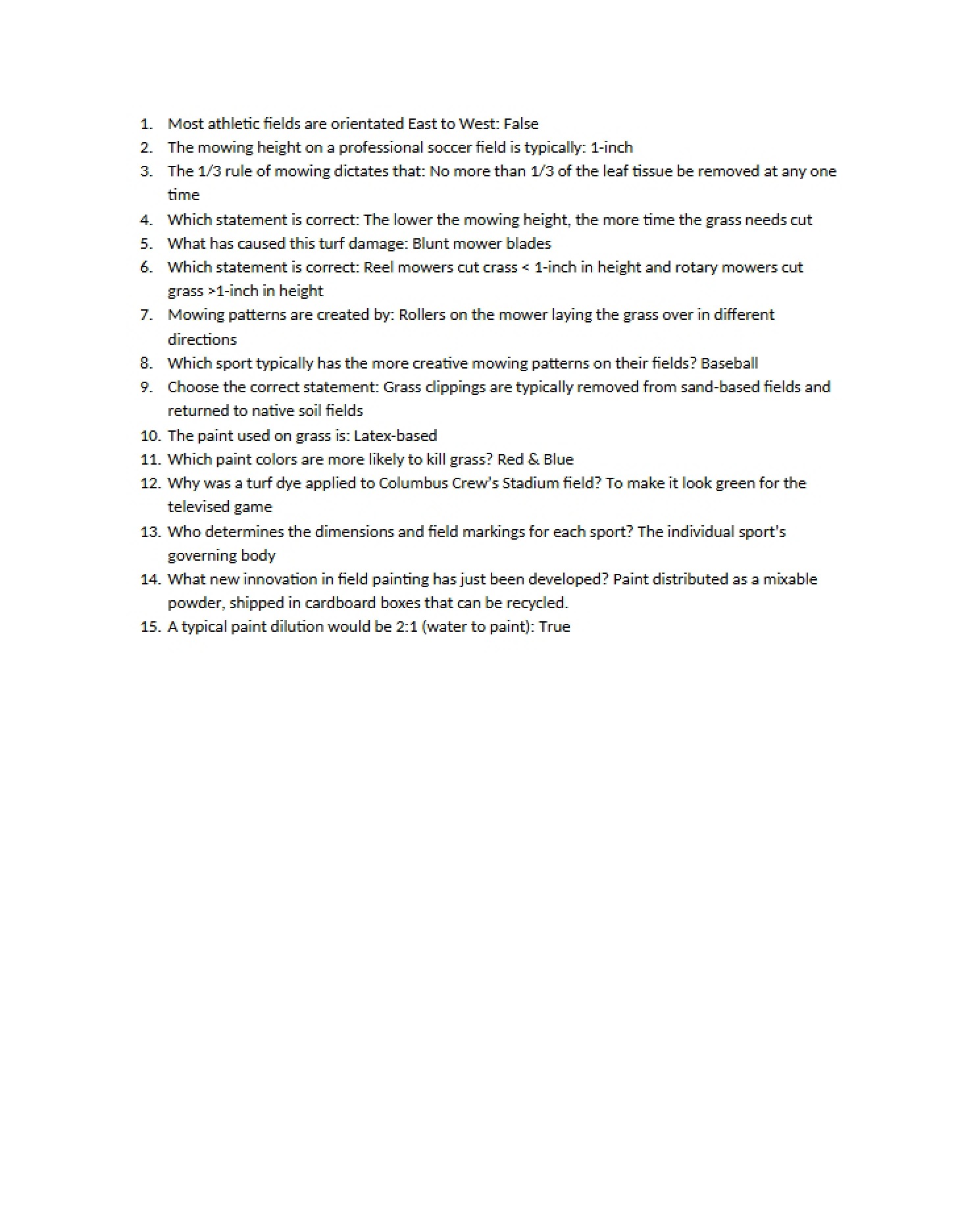 Class Study Aid