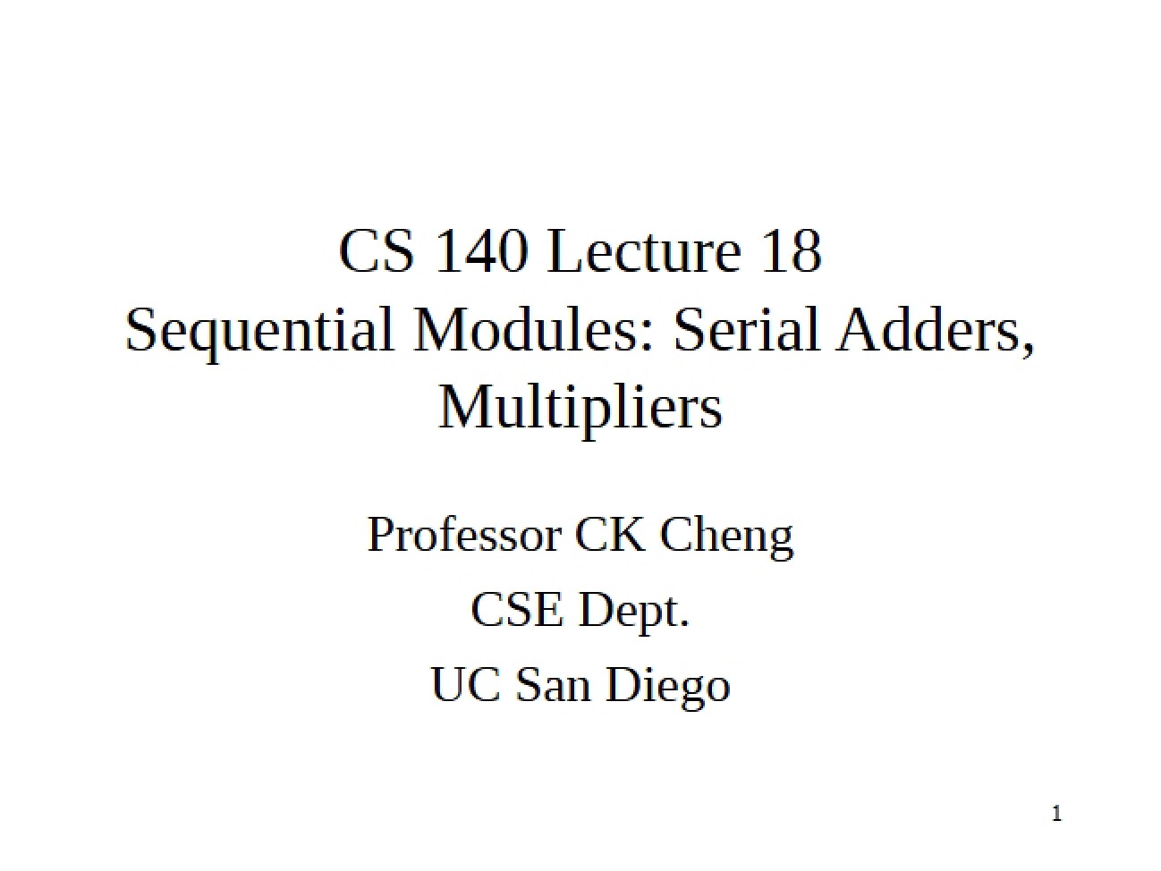 Modules for Sequential Logic