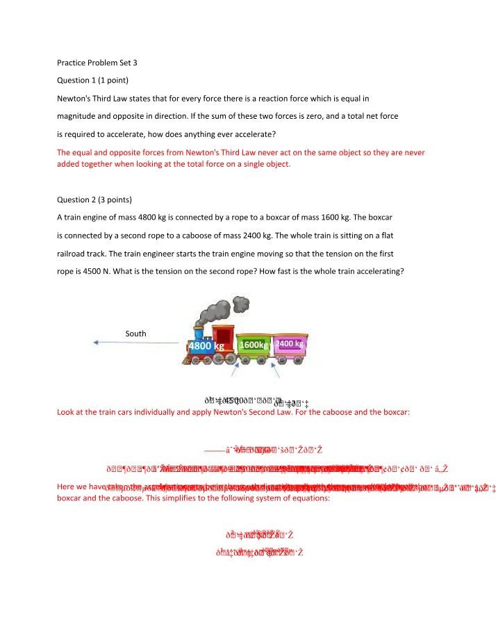 Solutions for Practice Problem Set 3