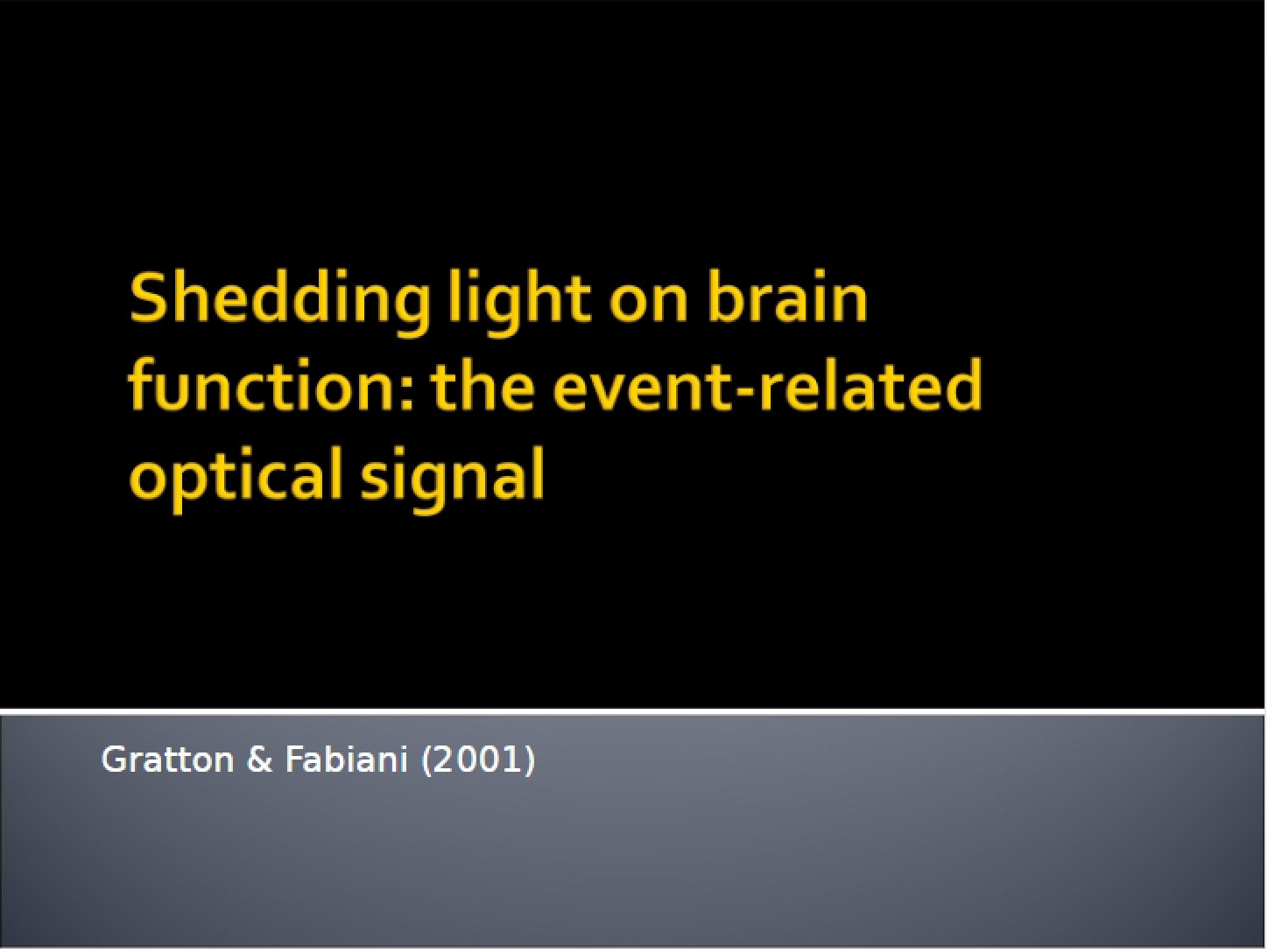 Neuroimaging (Functional)