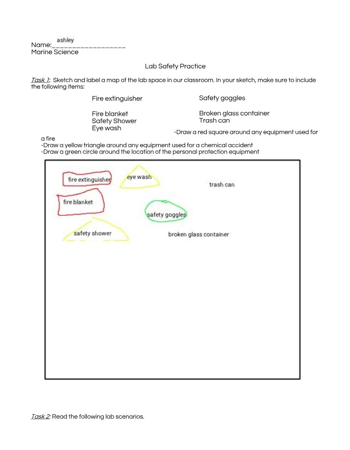 Lab Safety - Maps, Scenarios, and Corrective Actions