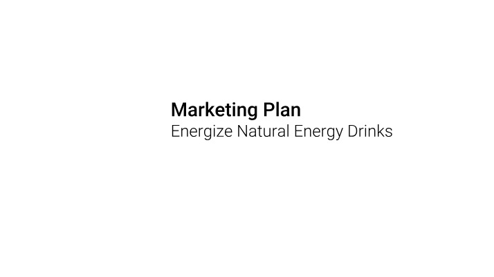 Energize those Drinks - Assignment 3
