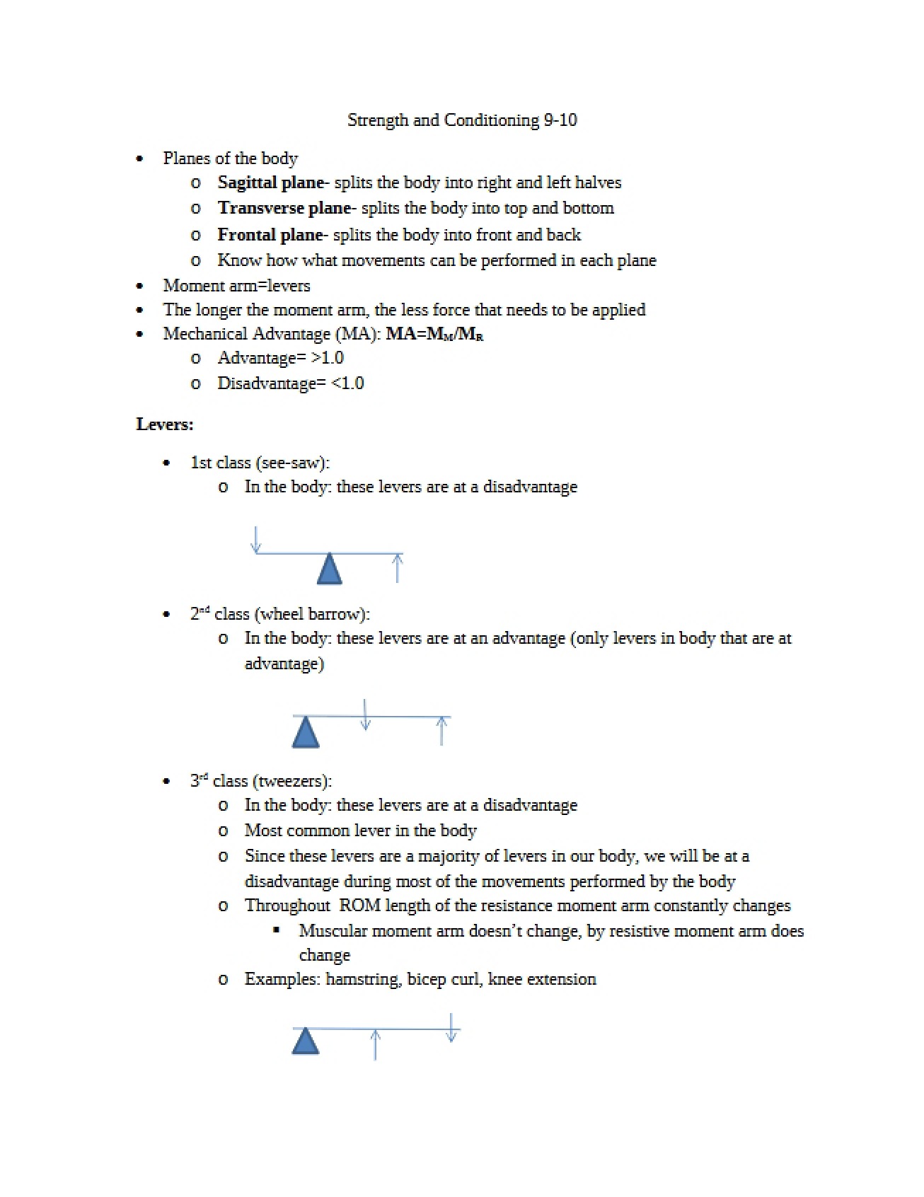 Fundamentals of Strength and Conditioning