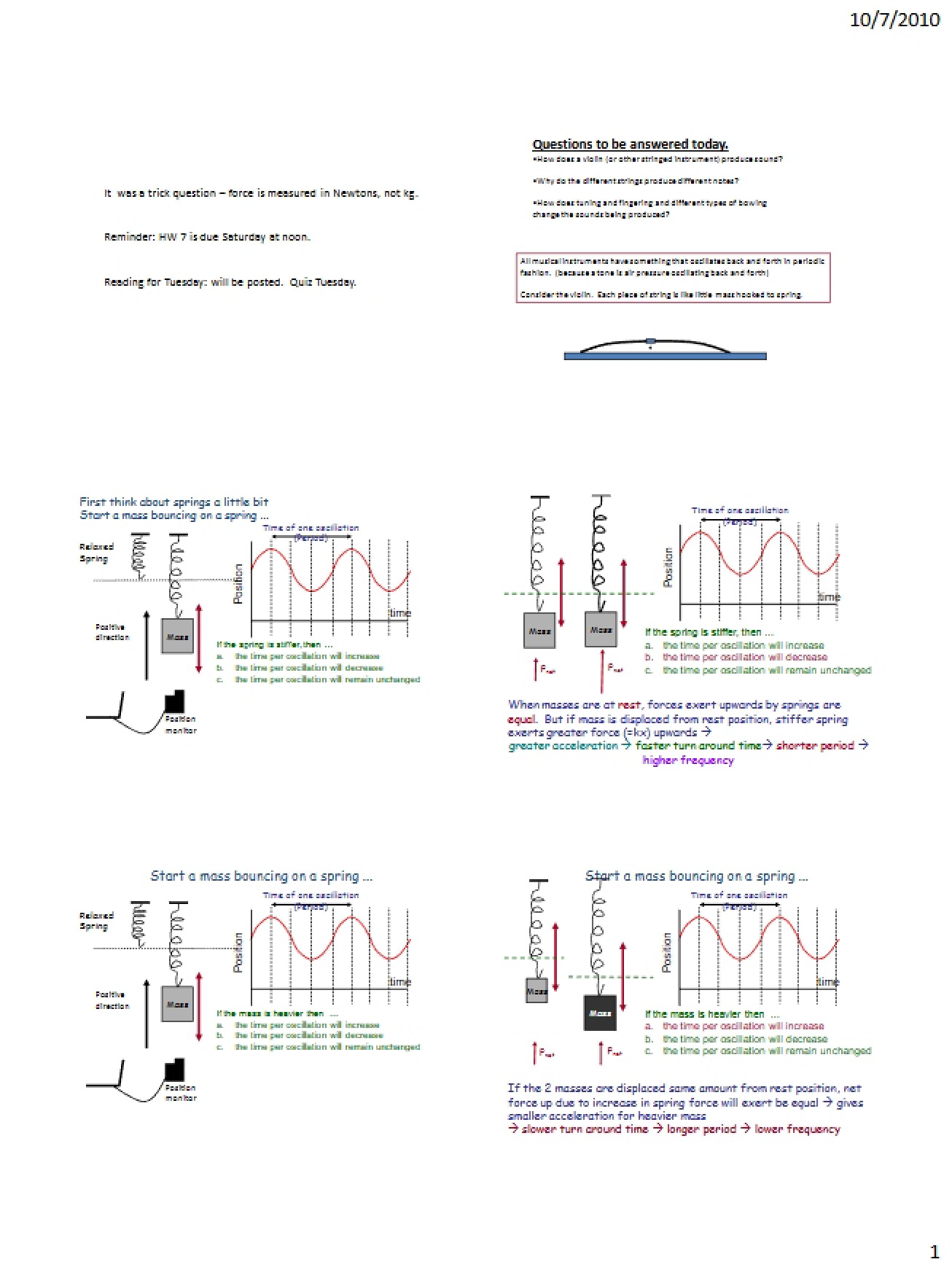 Lecture Notes (Second Instance)