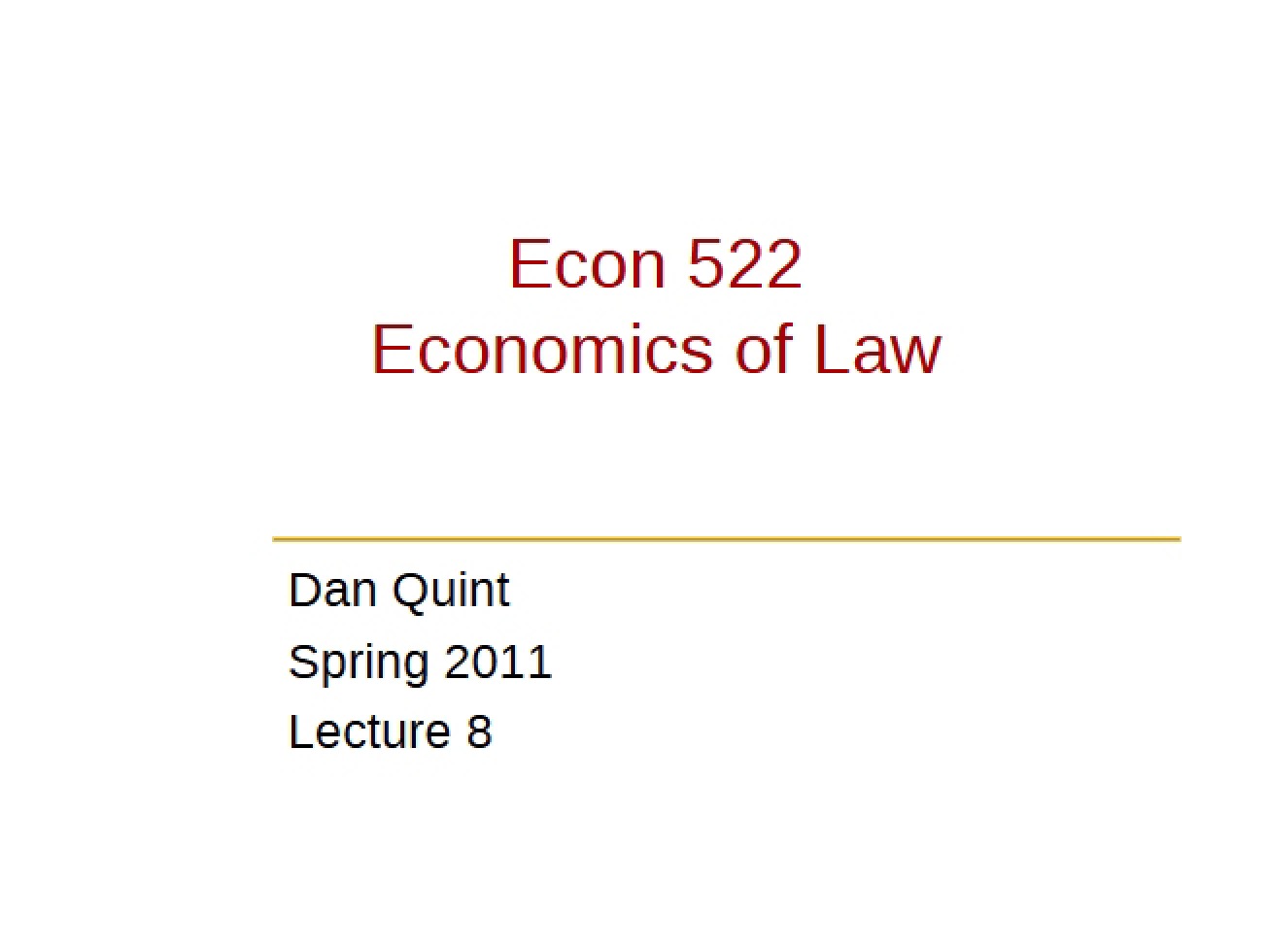 Eighth Lecture