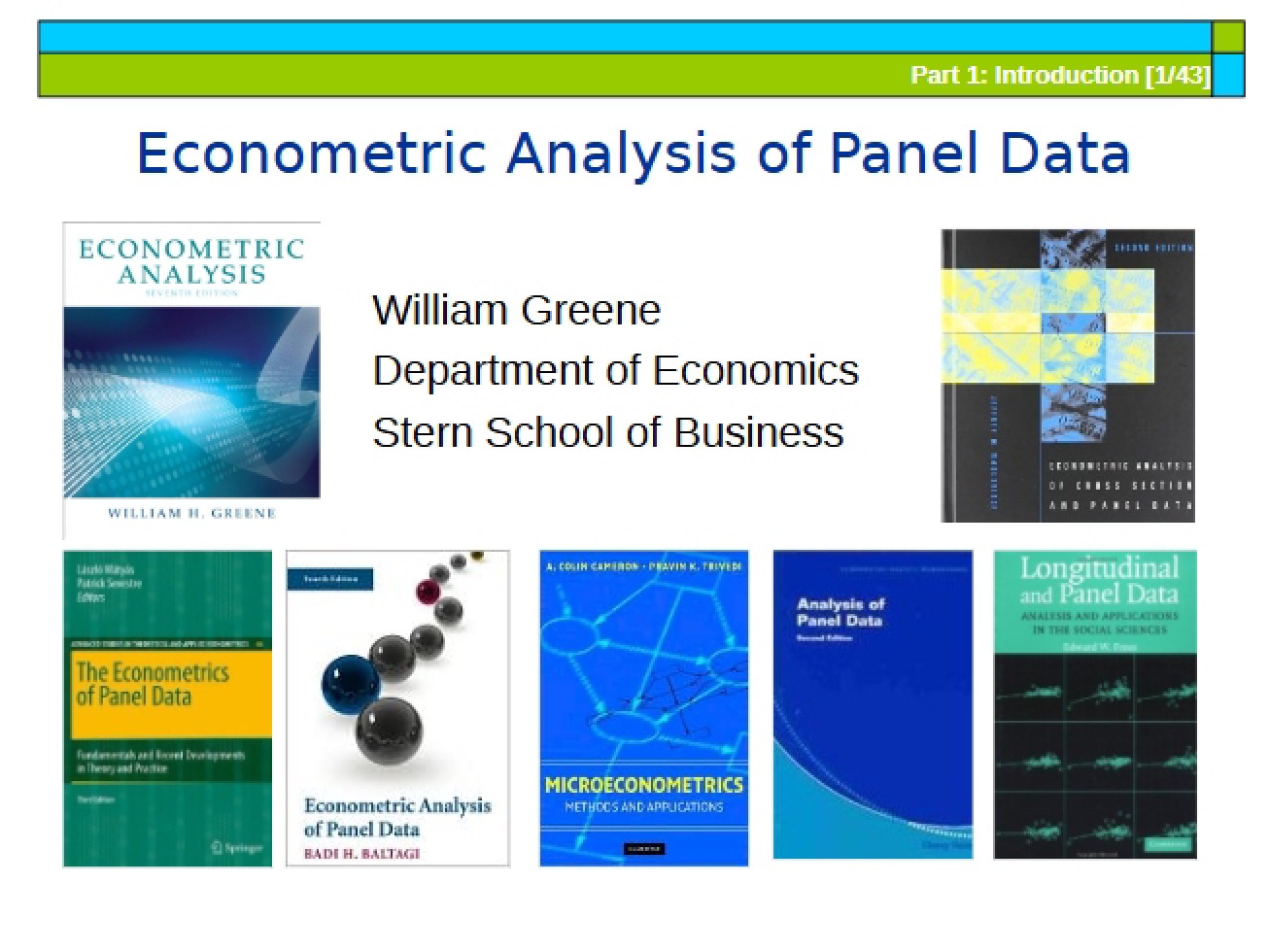 Panel Data Econometric Analysis