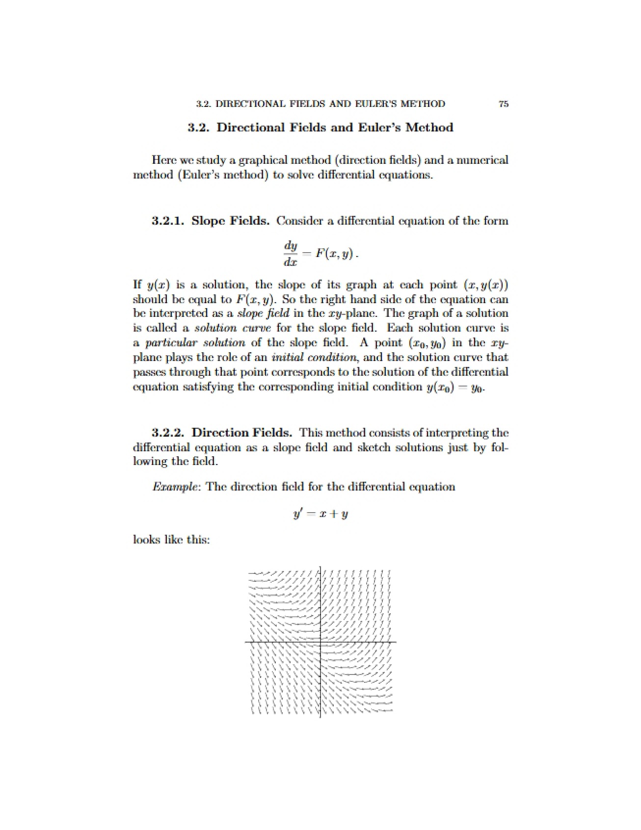 Euler's Method and Directional Fields