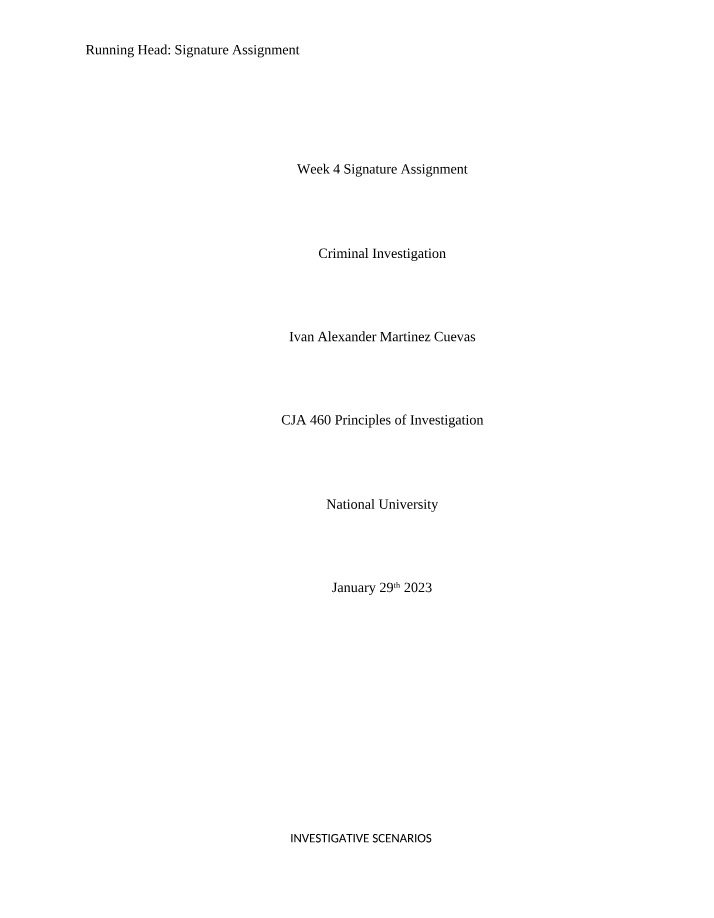 Signature Assignment for CJA 460