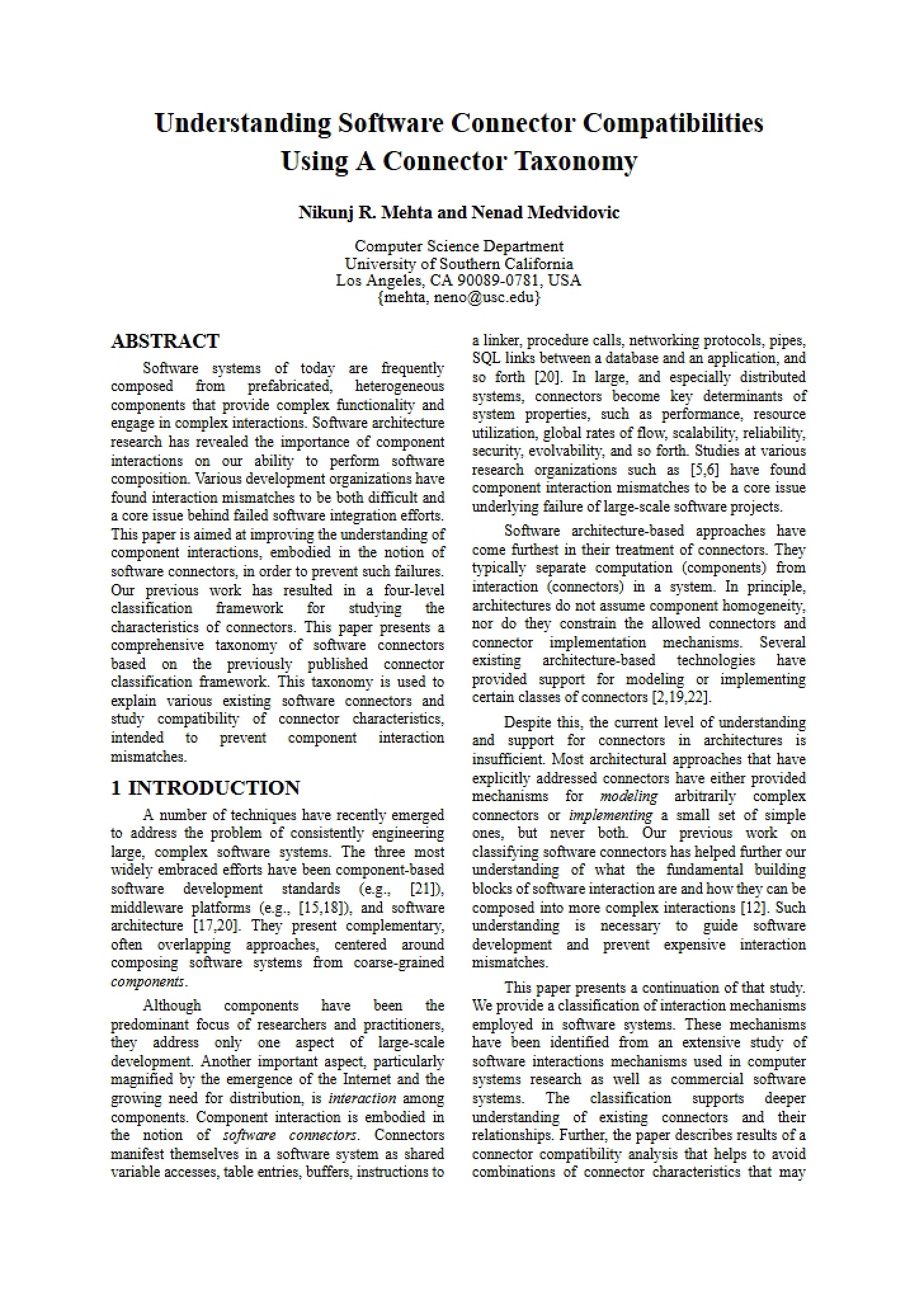 USC CSE Report 2002-511
