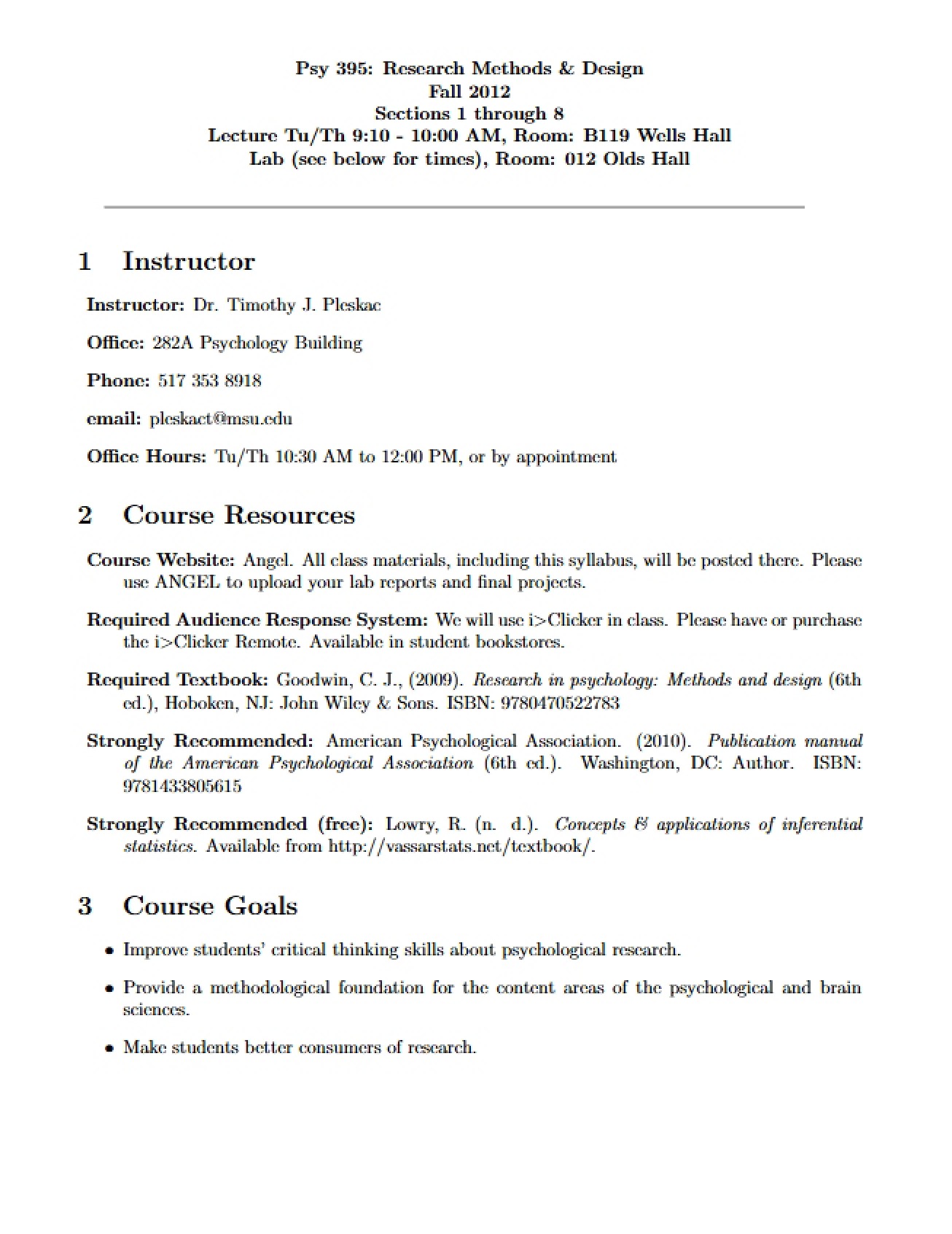 Syllabus for PSY 395