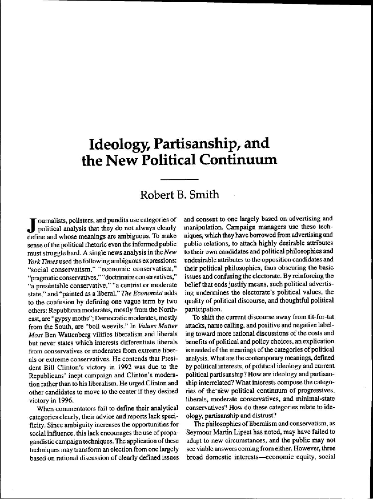Political Parties Research Project