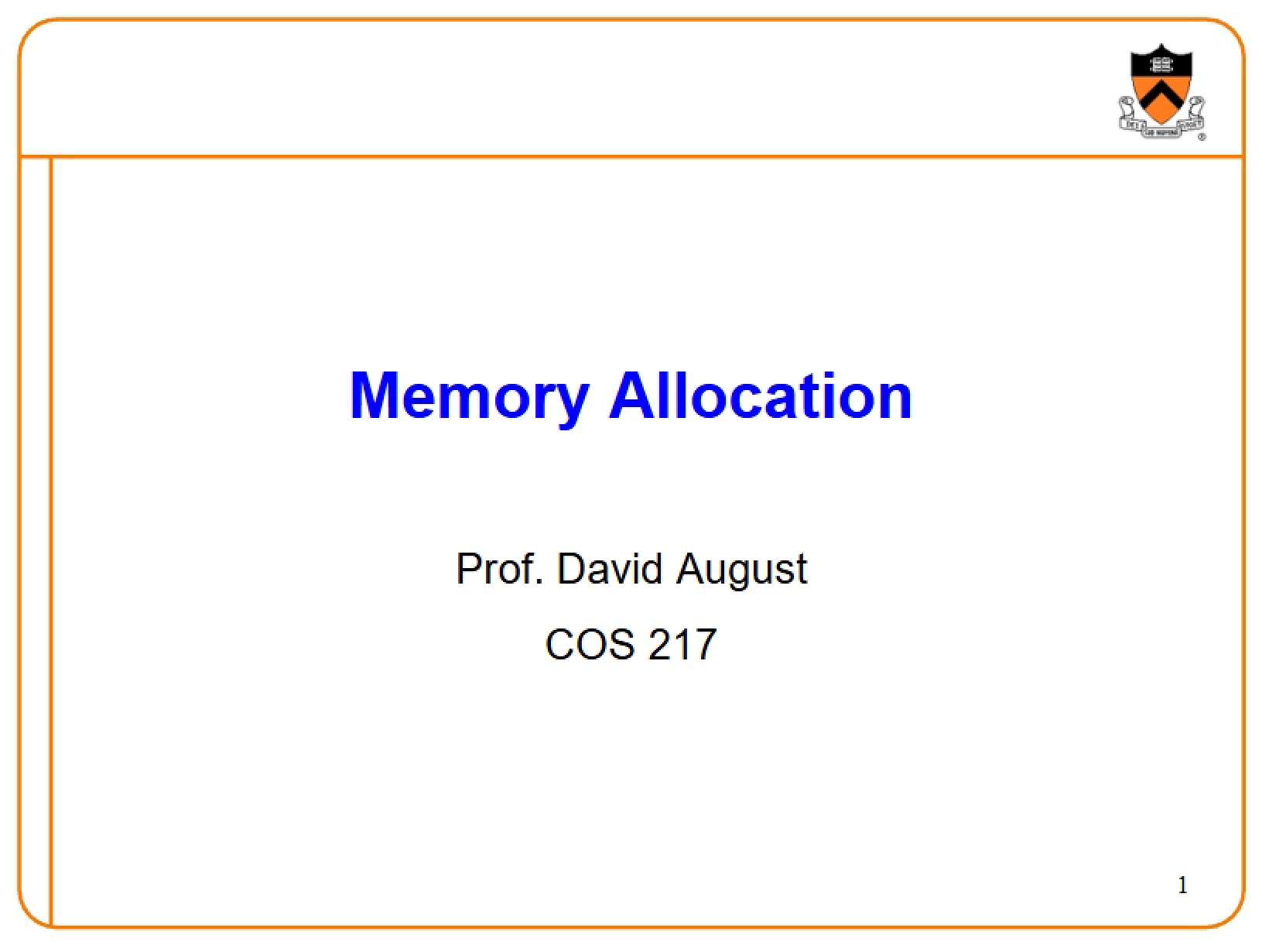 Allocating Memory
