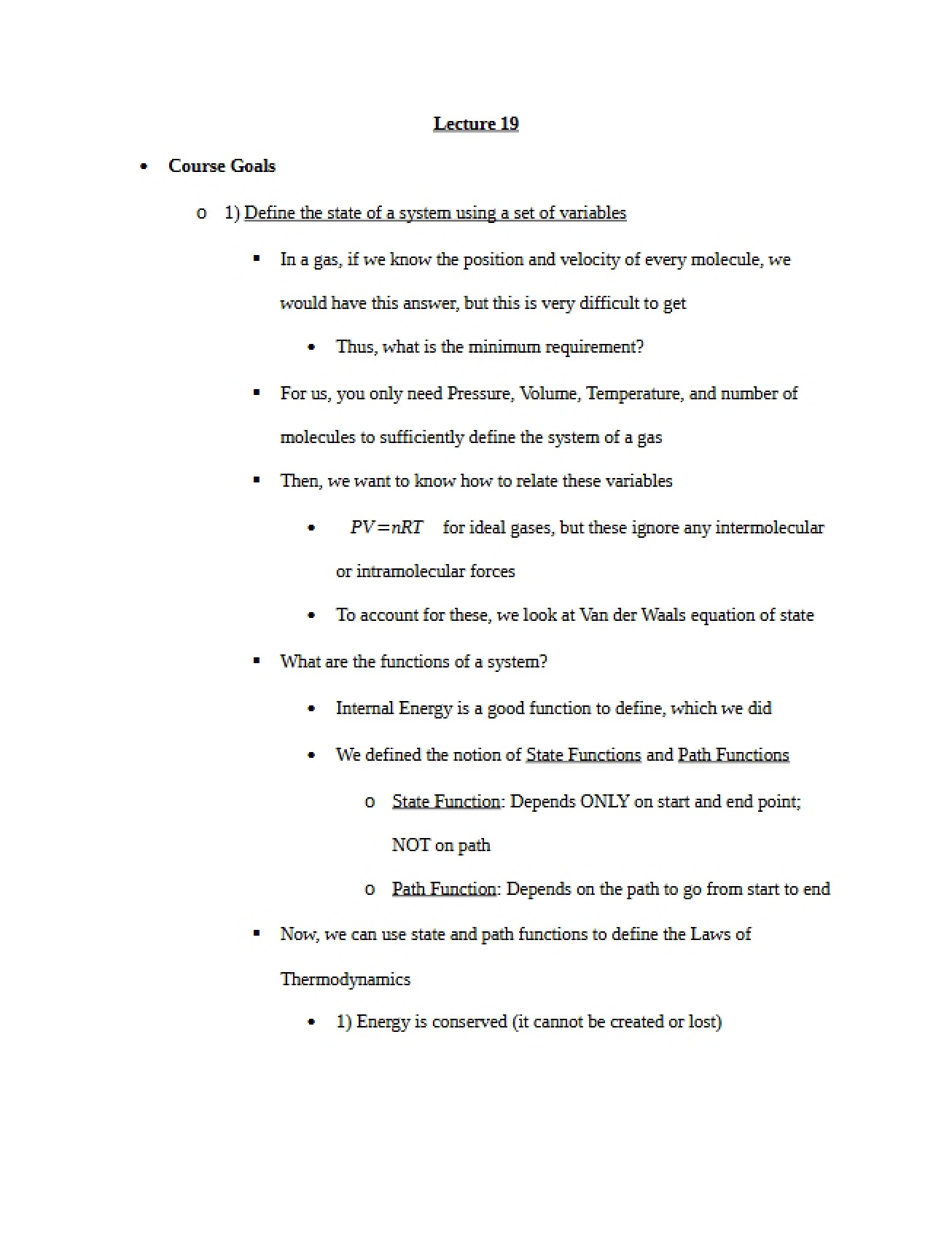 Nineteenth Lecture