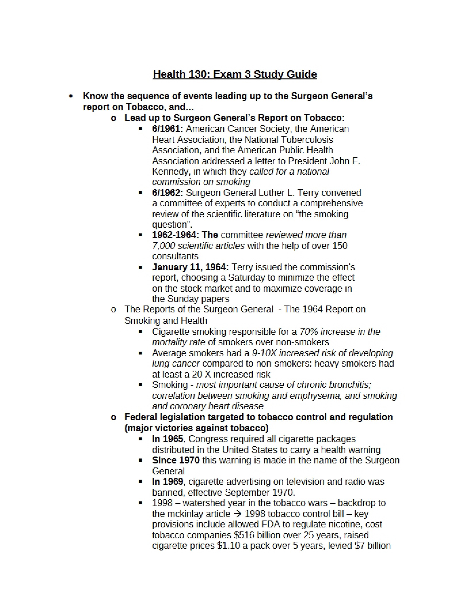 Third Exam Guide