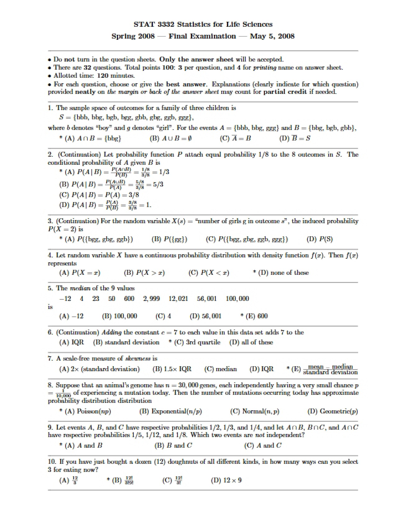 Final Examination