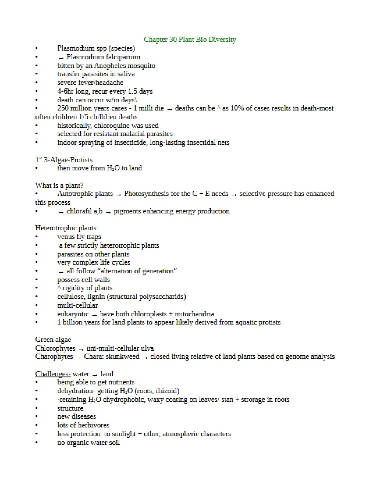 Bio Diversity Ch 30
