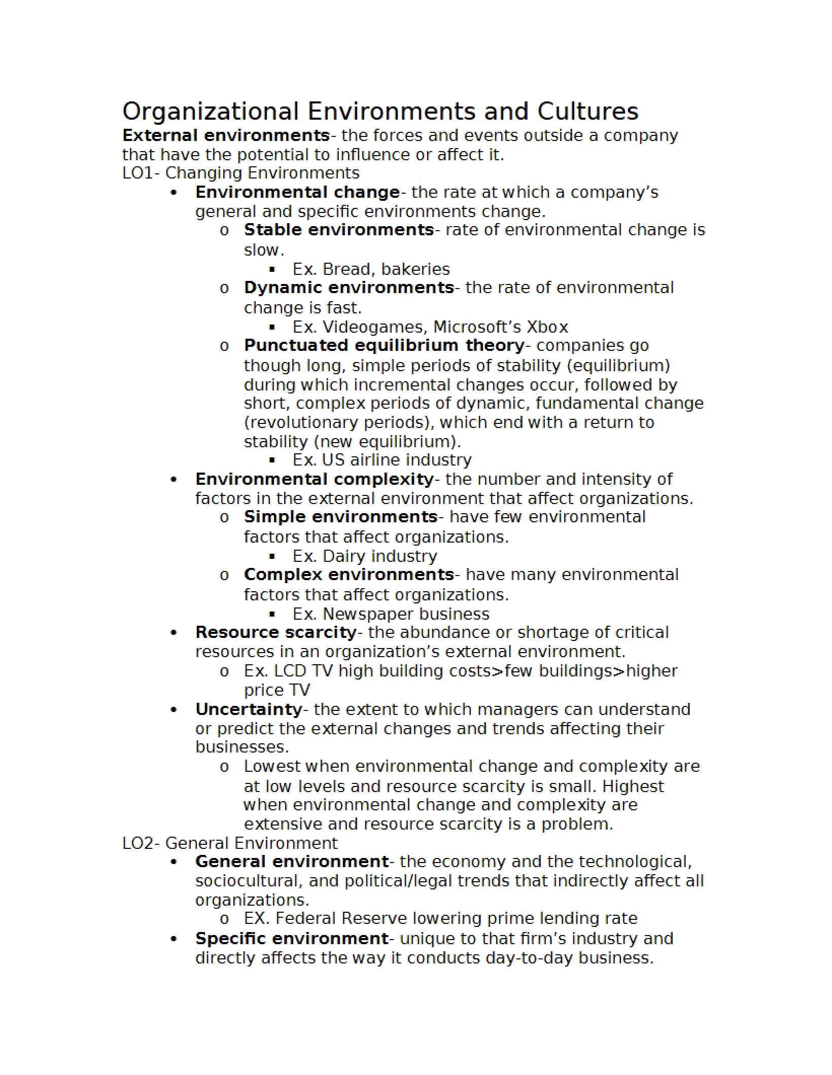 Environments External