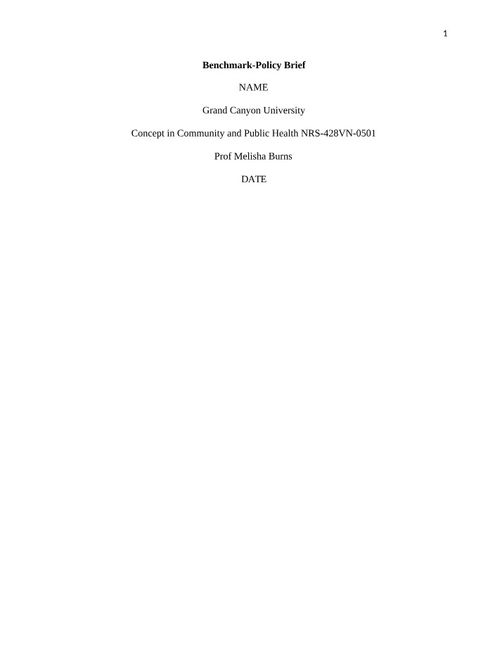 Policy Brief on Tobacco